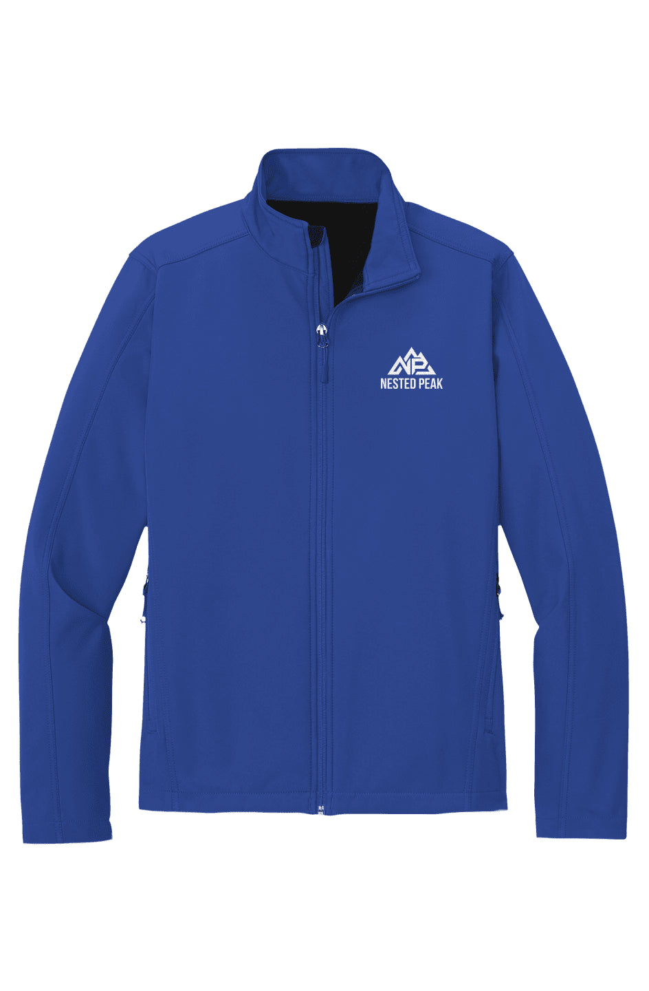 Nested Peak Men's Core Soft Shell Jacket | Deep Smoke, True Royal, Black - Nested Peak