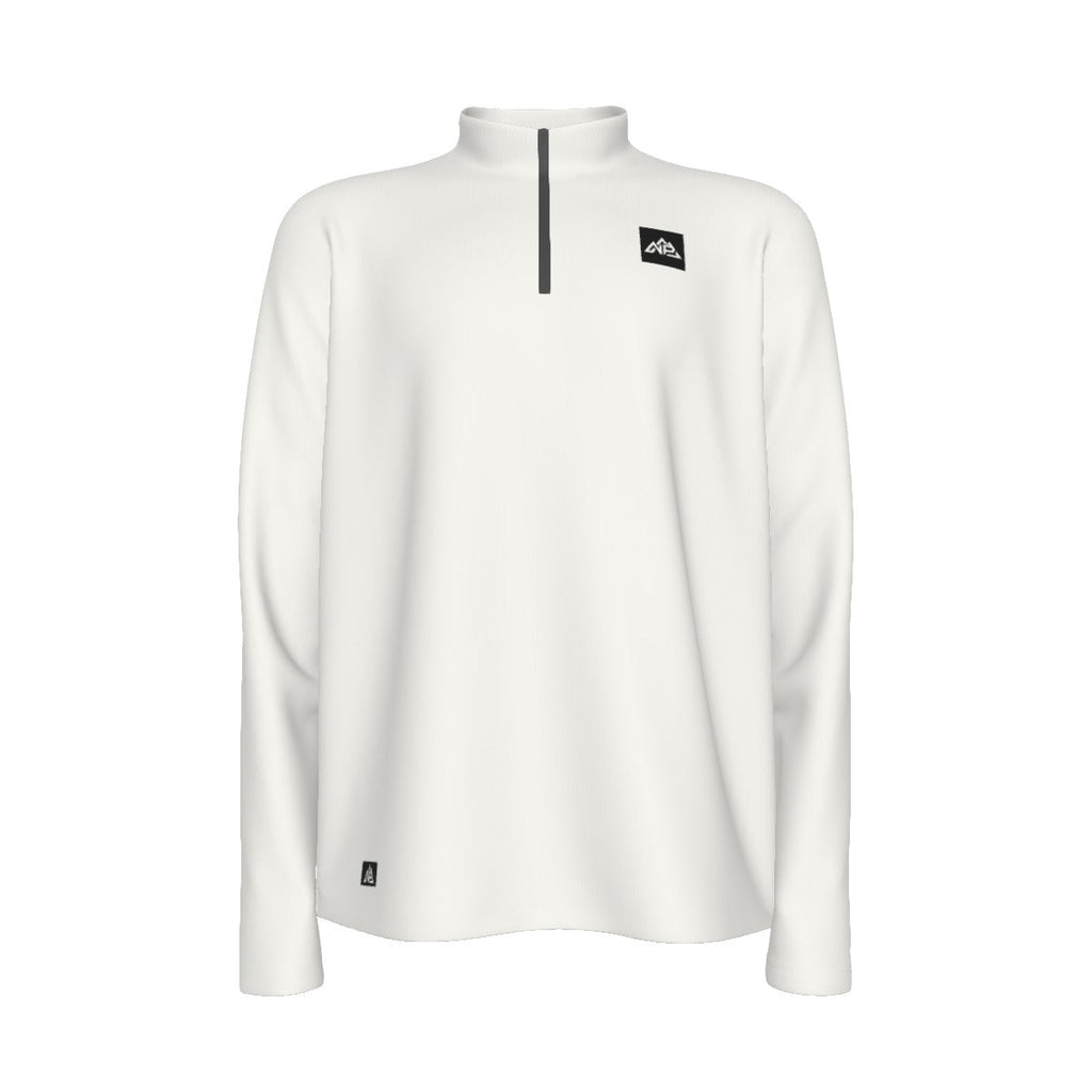 Nested Peak Men's Half Zip Pullover | White - Nested Peak LLC