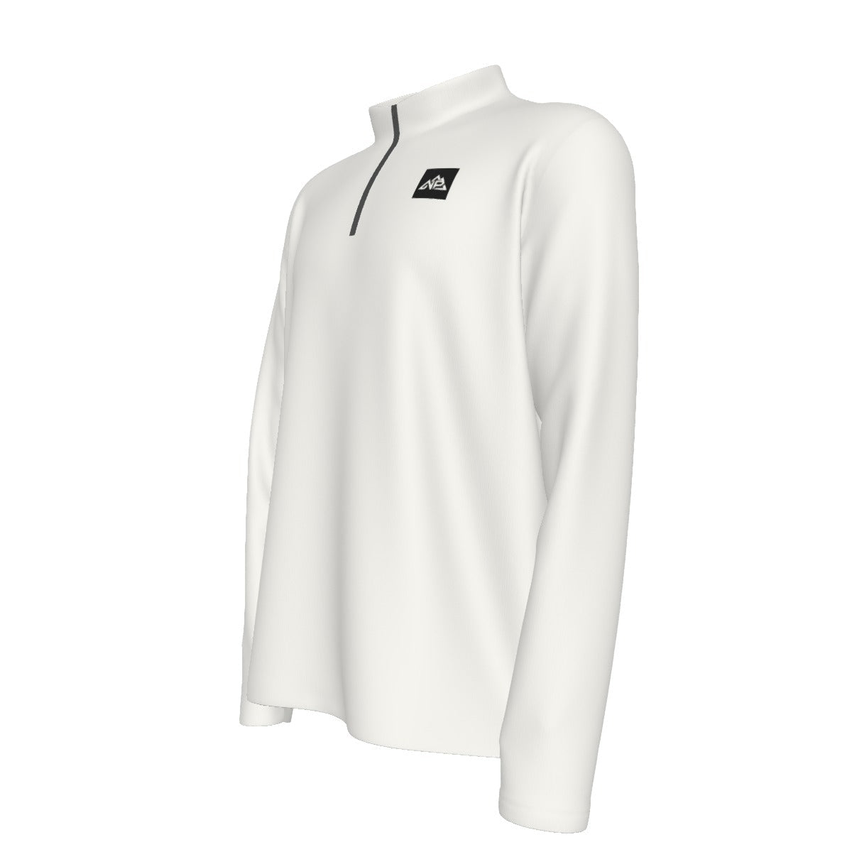 Nested Peak Men's Half Zip Pullover | White - Nested Peak LLC