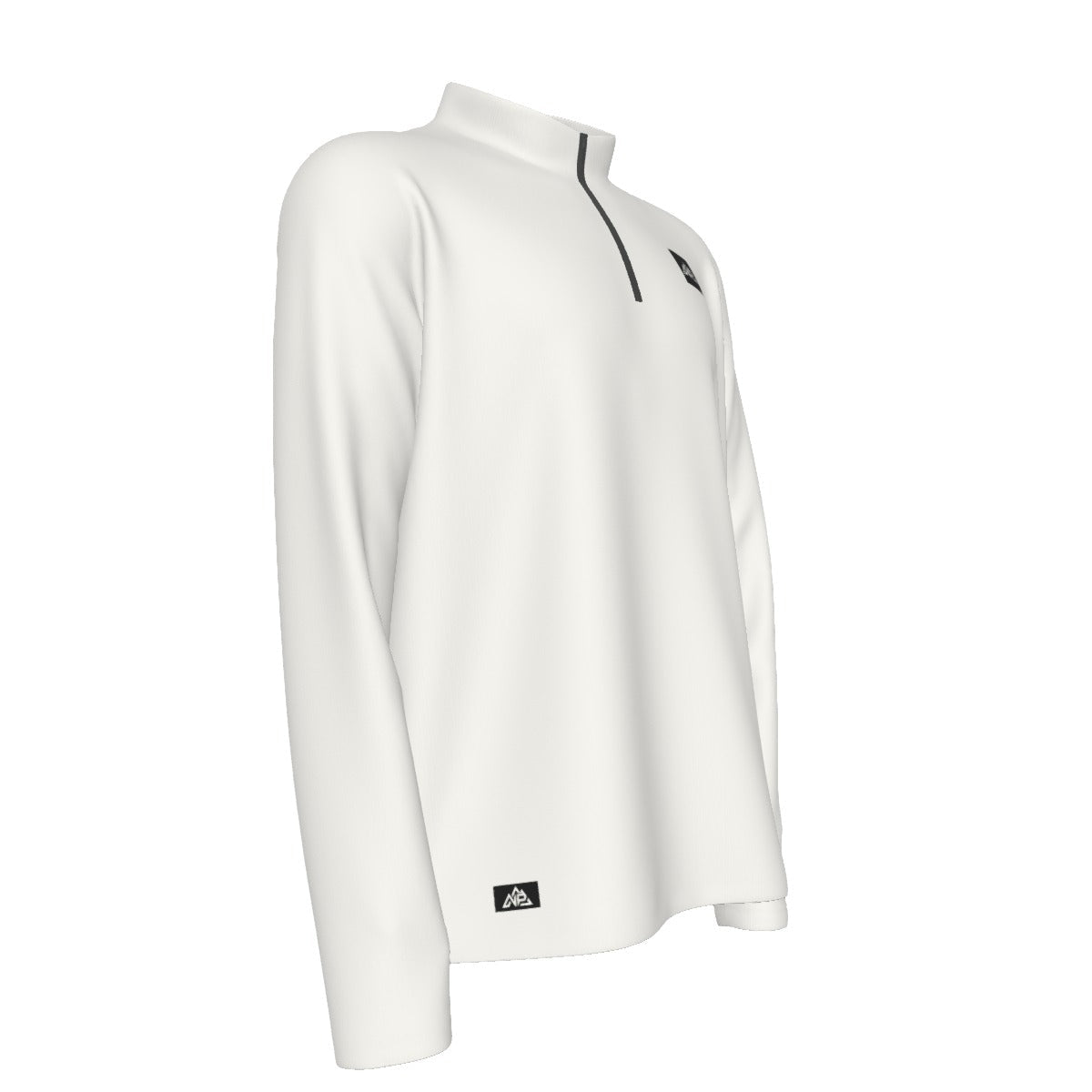 Nested Peak Men's Half Zip Pullover | White - Nested Peak LLC