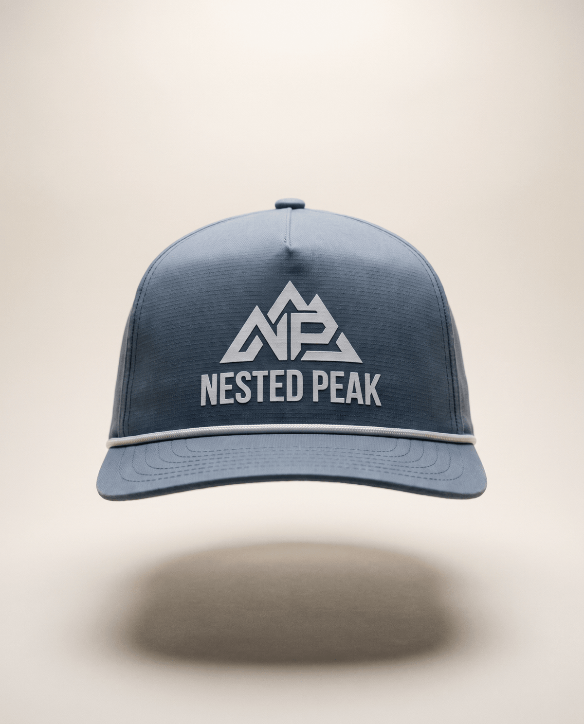 Nested Peak Rope Cap — Sunwashed Mountain Logo Hat | Black, Moss, Blue Jean, Espresso, Granite, Peachy, Chambray, Ivory - Nested Peak LLC