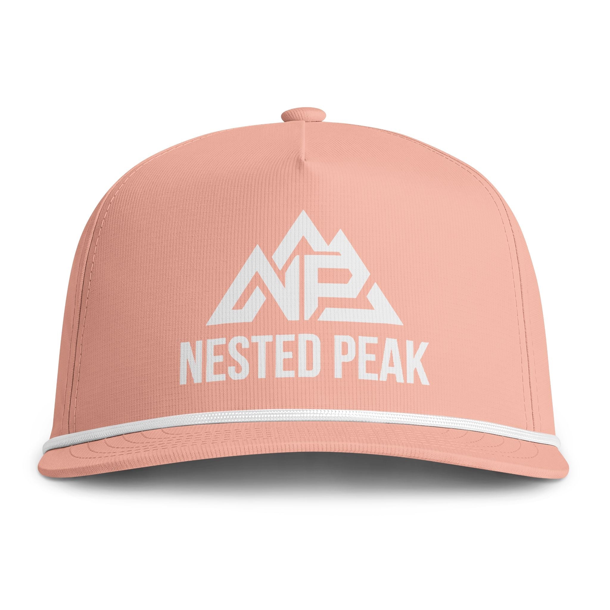 Nested Peak Rope Cap — Sunwashed Mountain Logo Hat | Black, Moss, Blue Jean, Espresso, Granite, Peachy, Chambray, Ivory - Nested Peak