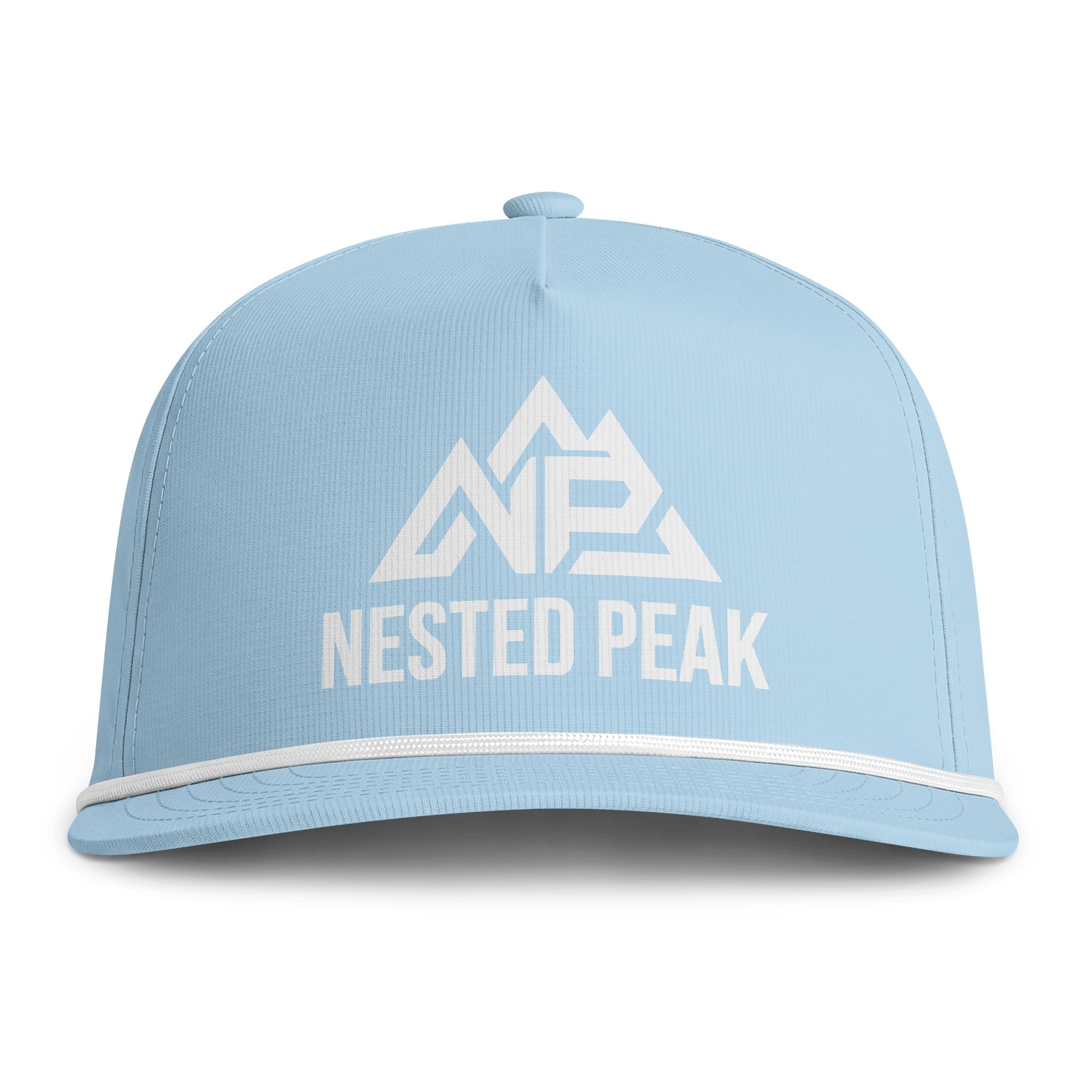 Nested Peak Rope Cap — Sunwashed Mountain Logo Hat | Black, Moss, Blue Jean, Espresso, Granite, Peachy, Chambray, Ivory - Nested Peak