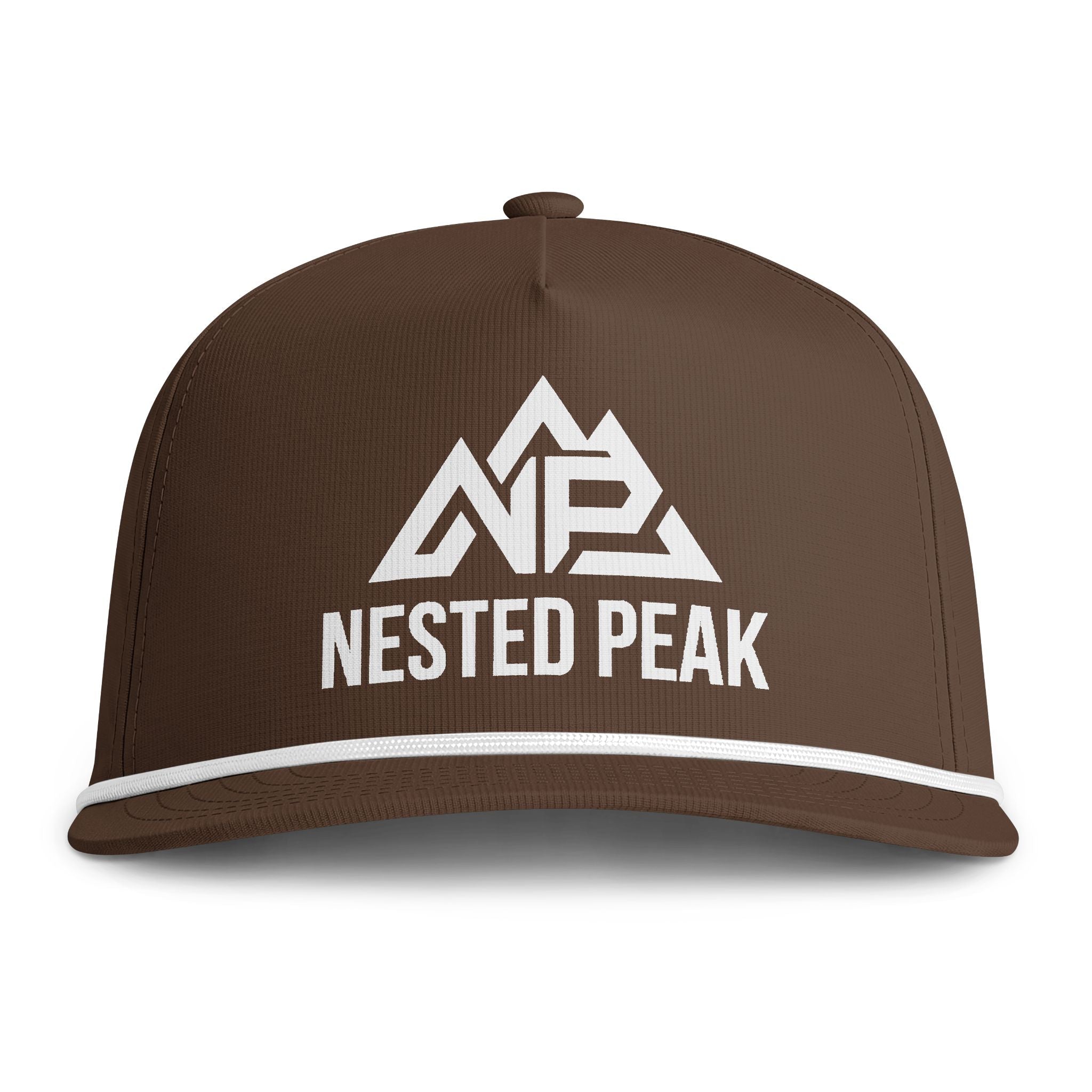 Nested Peak Rope Cap — Sunwashed Mountain Logo Hat | Black, Moss, Blue Jean, Espresso, Granite, Peachy, Chambray, Ivory - Nested Peak