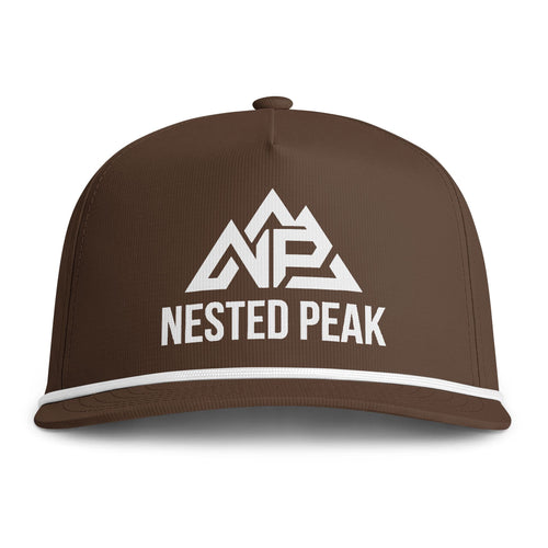 Nested Peak Rope Cap — Sunwashed Mountain Logo Hat | Black, Moss, Blue Jean, Espresso, Granite, Peachy, Chambray, Ivory - Nested Peak
