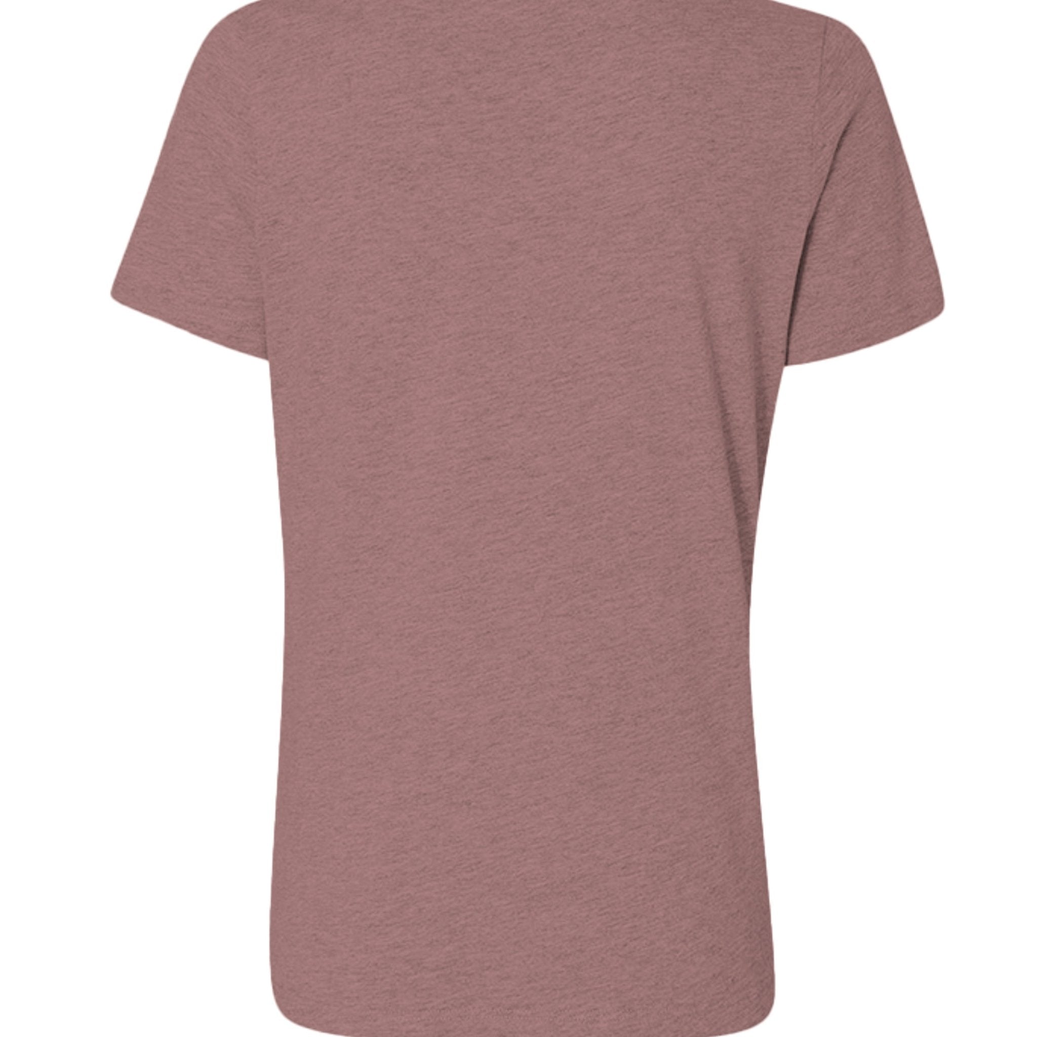 NP 10 Bella + Canvas Women's Relaxed Heather V-Neck Tee | Heather Navy, Heather Mauve - Nested Peak