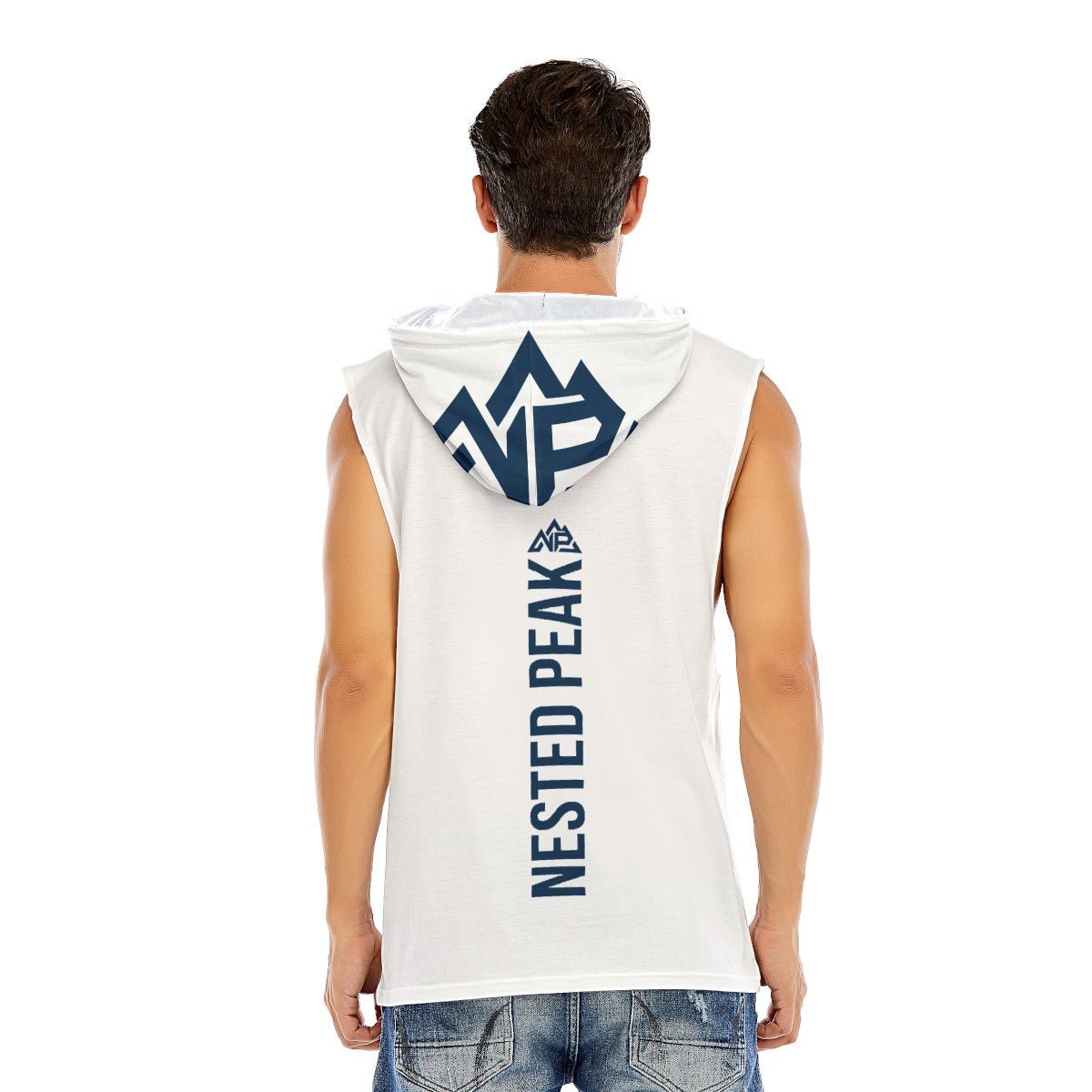 NP 250 Edition Men's Sleeveless Pullover Hoodie | White - Nested Peak