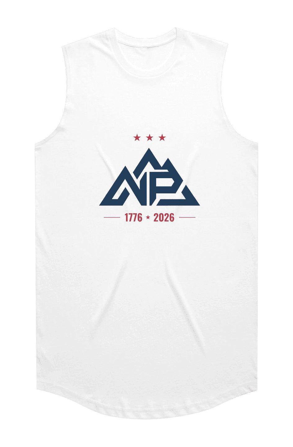 NP 250 Edition Men's Staple Curve Tank | White - Nested Peak