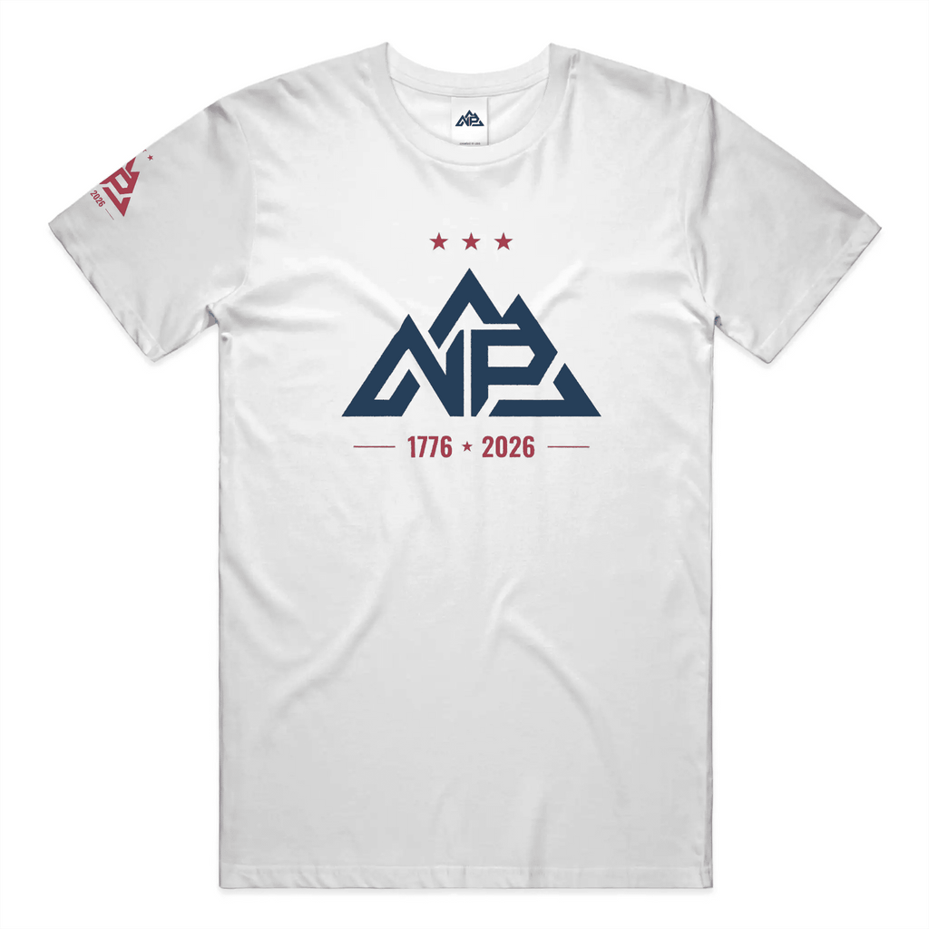 NP 250 Edition Unisex T-Shirt | White, Silver - Nested Peak