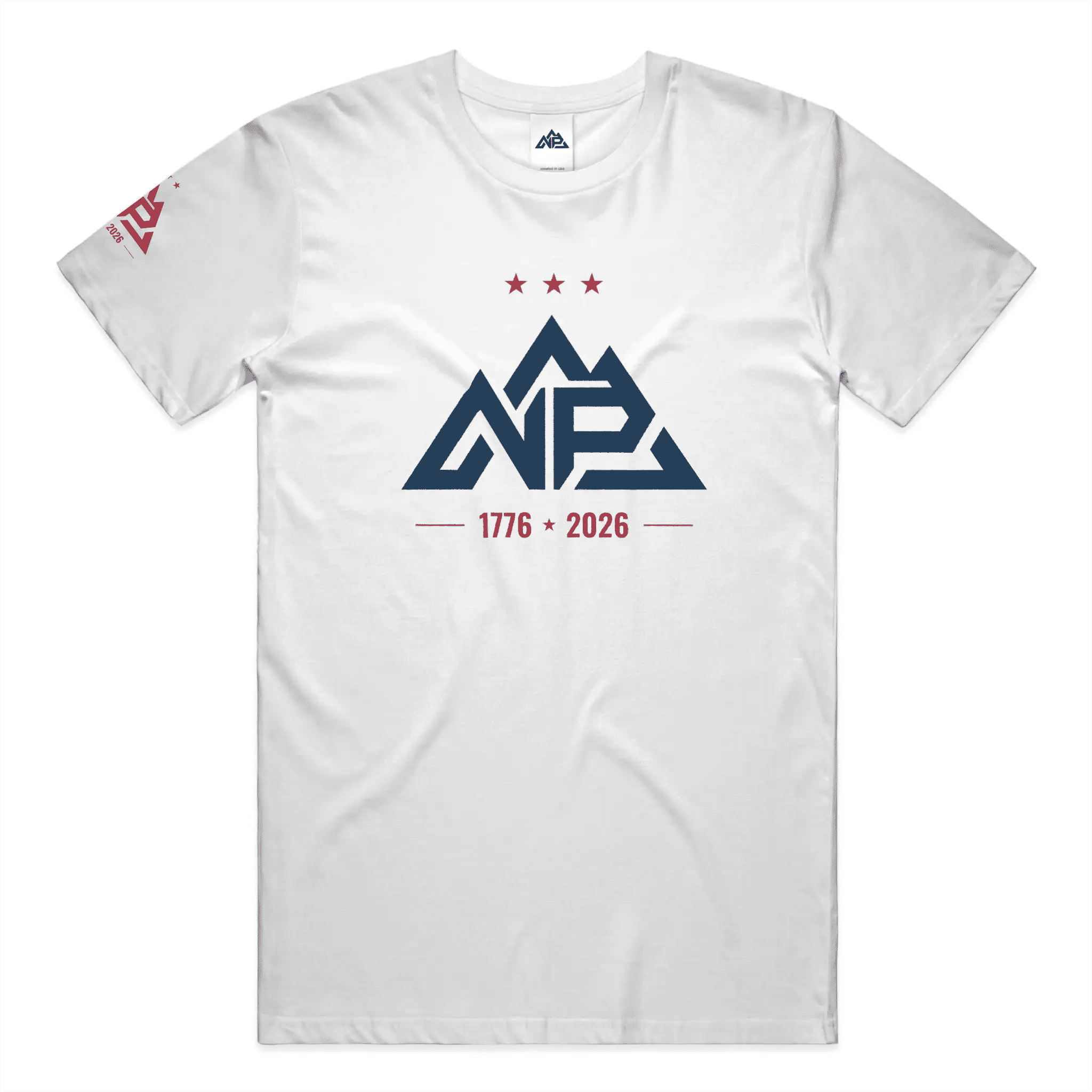 NP 250 Edition Unisex T-Shirt | White, Silver - Nested Peak