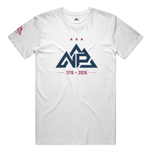 NP 250 Edition Unisex T-Shirt | White, Silver - Nested Peak