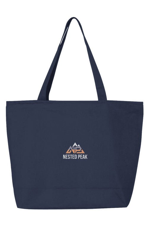 NP 25L Zippered Tote | Navy, Natural, Black - Nested Peak