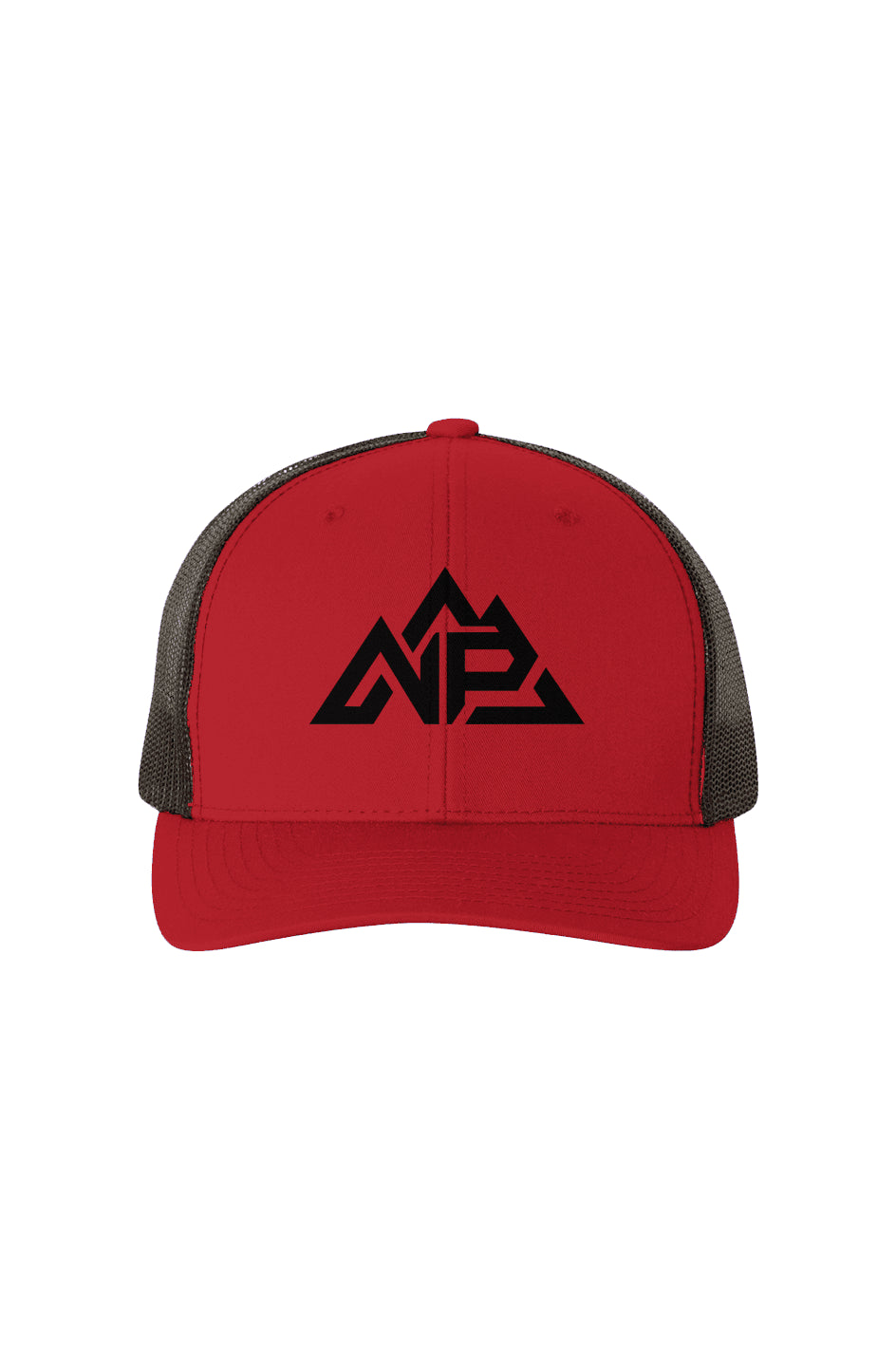 NP 26 Black Mesh Retro Trucker Cap | Charcoal/Black, Caramel/Black, Red/Black - Nested Peak