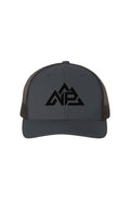 NP 26 Black Mesh Retro Trucker Cap | Charcoal/Black, Caramel/Black, Red/Black - Nested Peak