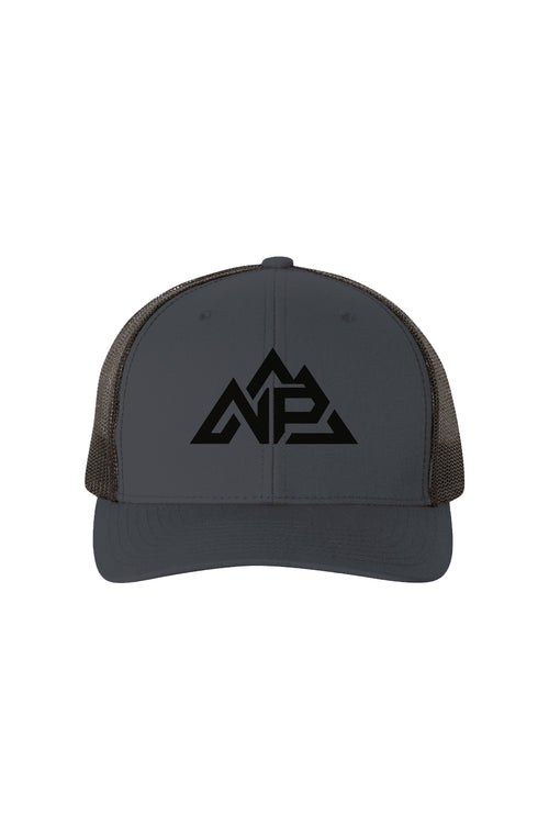 NP 26 Black Mesh Retro Trucker Cap | Charcoal/Black, Caramel/Black, Red/Black - Nested Peak