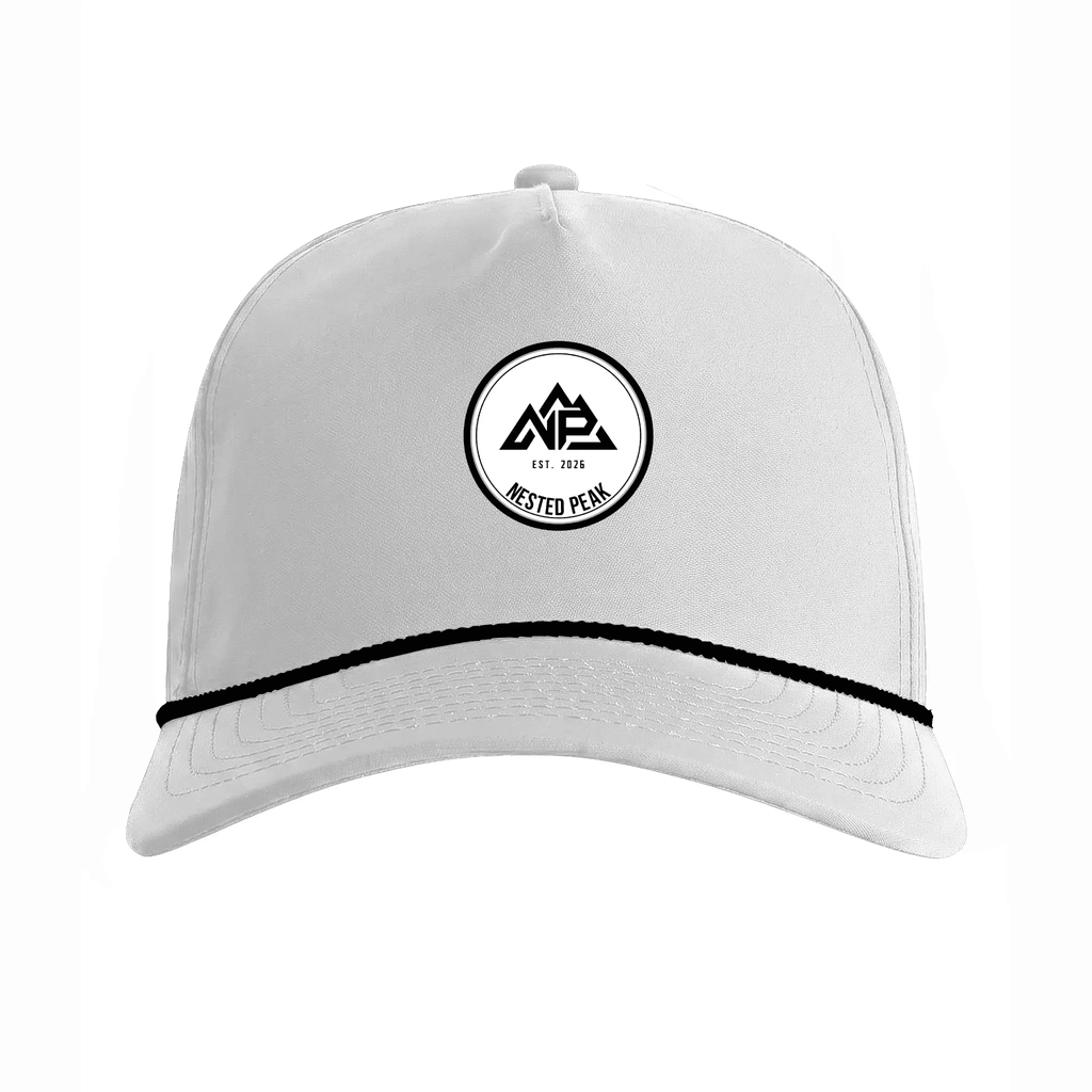 NP 26 Black Rope Harrison Cap | White / Black, Grey / Black - Nested Peak LLC