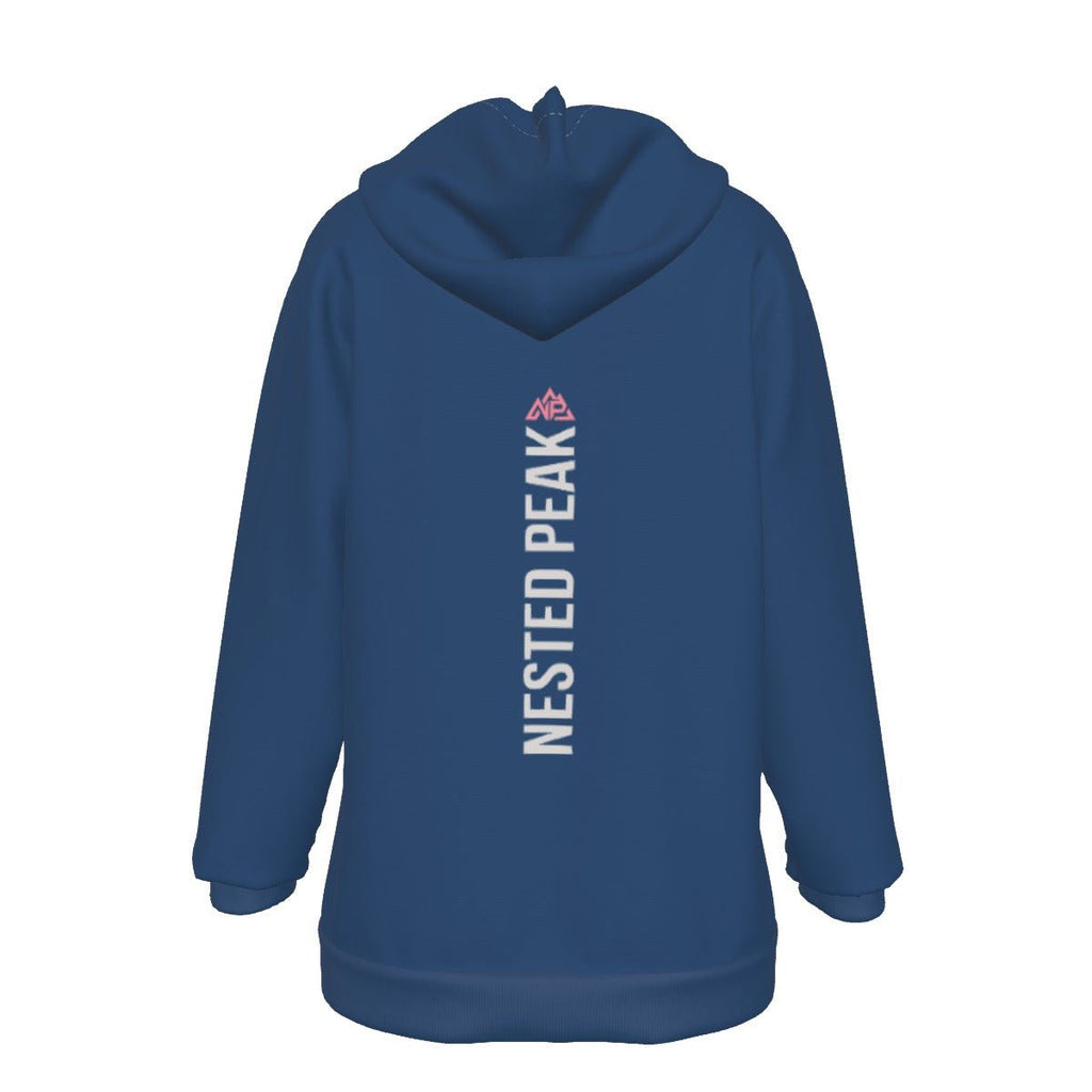 NP 26 BP Women's Heavy Fleece Hoodie | Navy - Nested Peak LLC