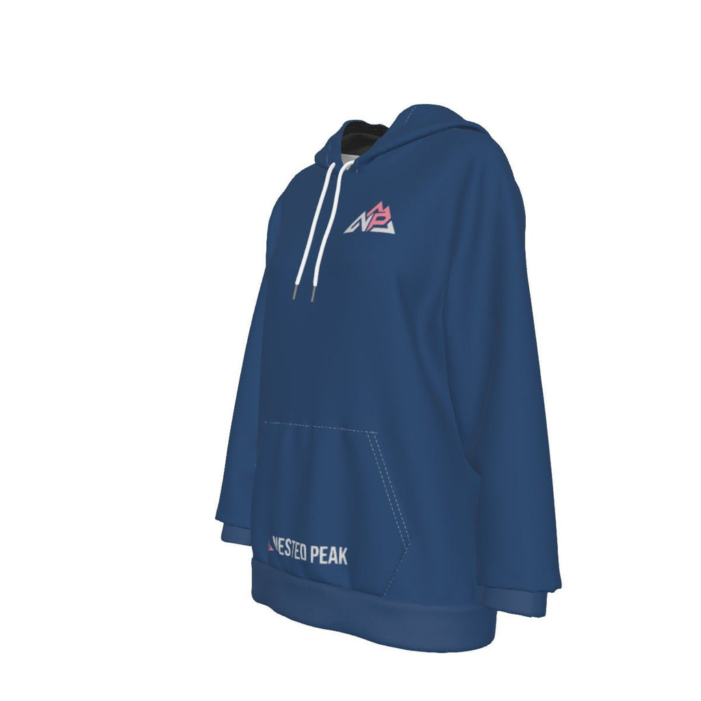 NP 26 BP Women's Heavy Fleece Hoodie | Navy - Nested Peak LLC