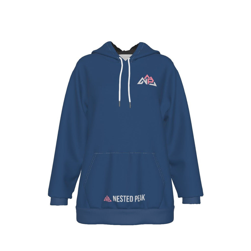 NP 26 BP Women's Heavy Fleece Hoodie | Navy - Nested Peak LLC