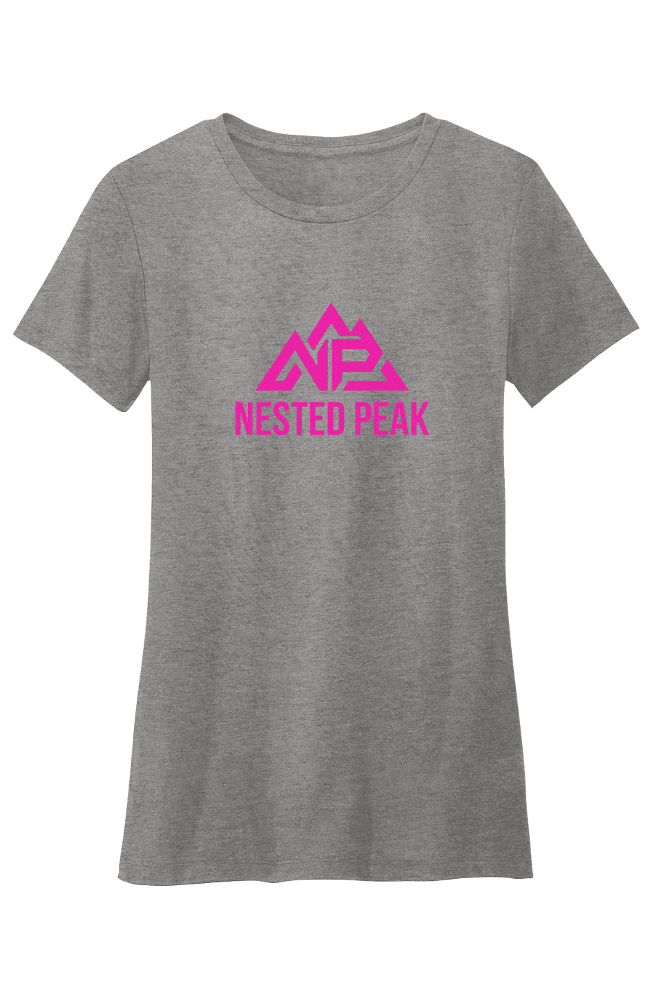 NP 26 Bright Women's Tri-Blend Tee | Bright White, Space Black, Aluminum Grey - Nested Peak