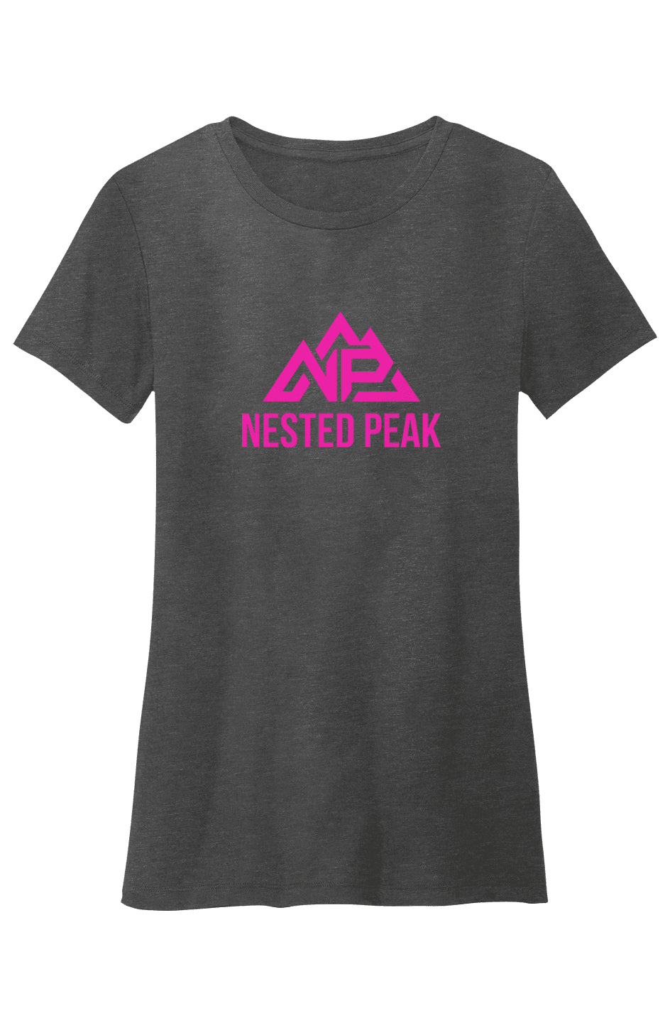 NP 26 Bright Women's Tri-Blend Tee | Bright White, Space Black, Aluminum Grey - Nested Peak