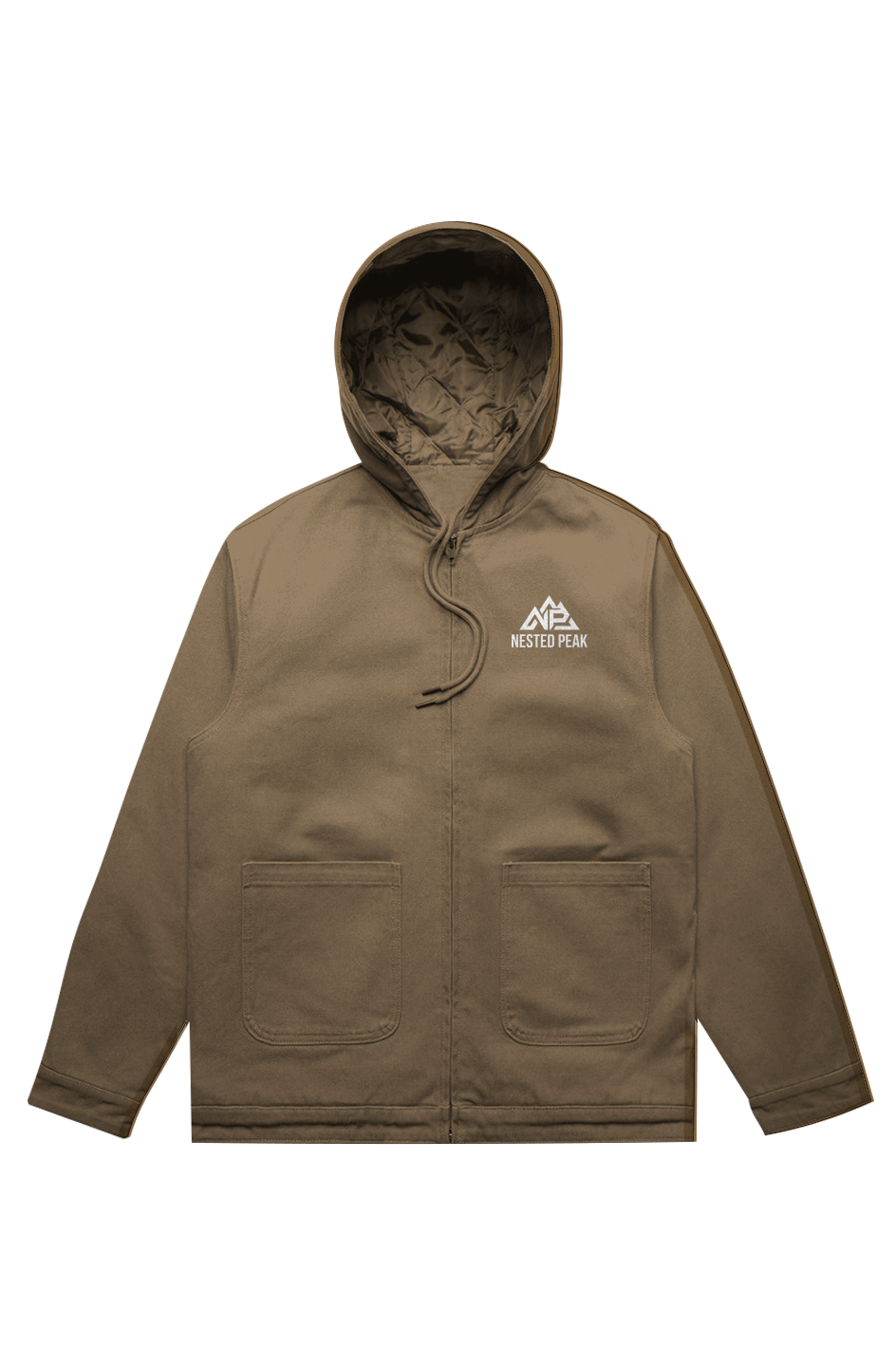 NP 26 Canvas Hooded Jacket | Black, Walnut - Nested Peak LLC