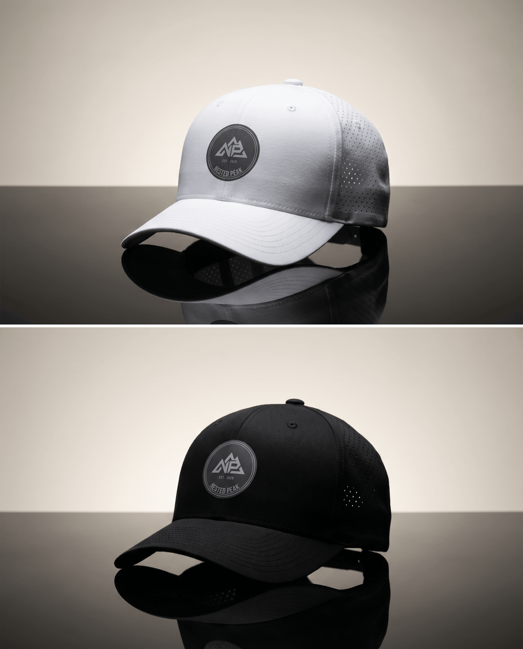 NP 26 CB Delta Perforated Snapback | Dark Grey, Black, White - Nested Peak LLC