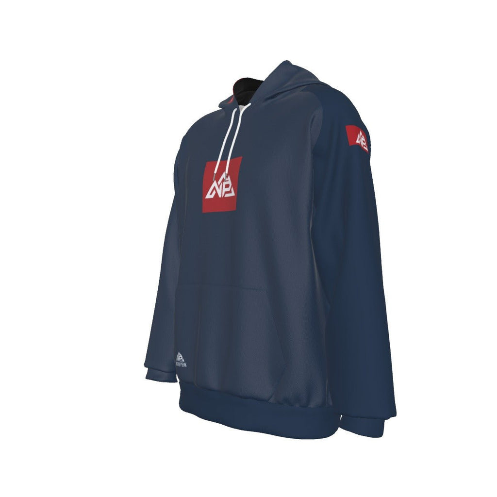 NP 26 CB Men's Heavy Fleece Raglan Hoodie | Navy - Nested Peak LLC