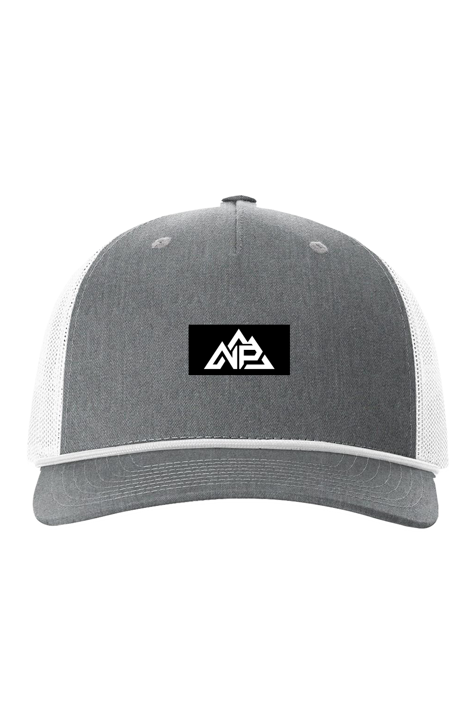 NP 26 Classic Five Panel Trucker with Rope Cap | Heather Grey/Black, Heather Grey/White, White/Black - Nested Peak LLC