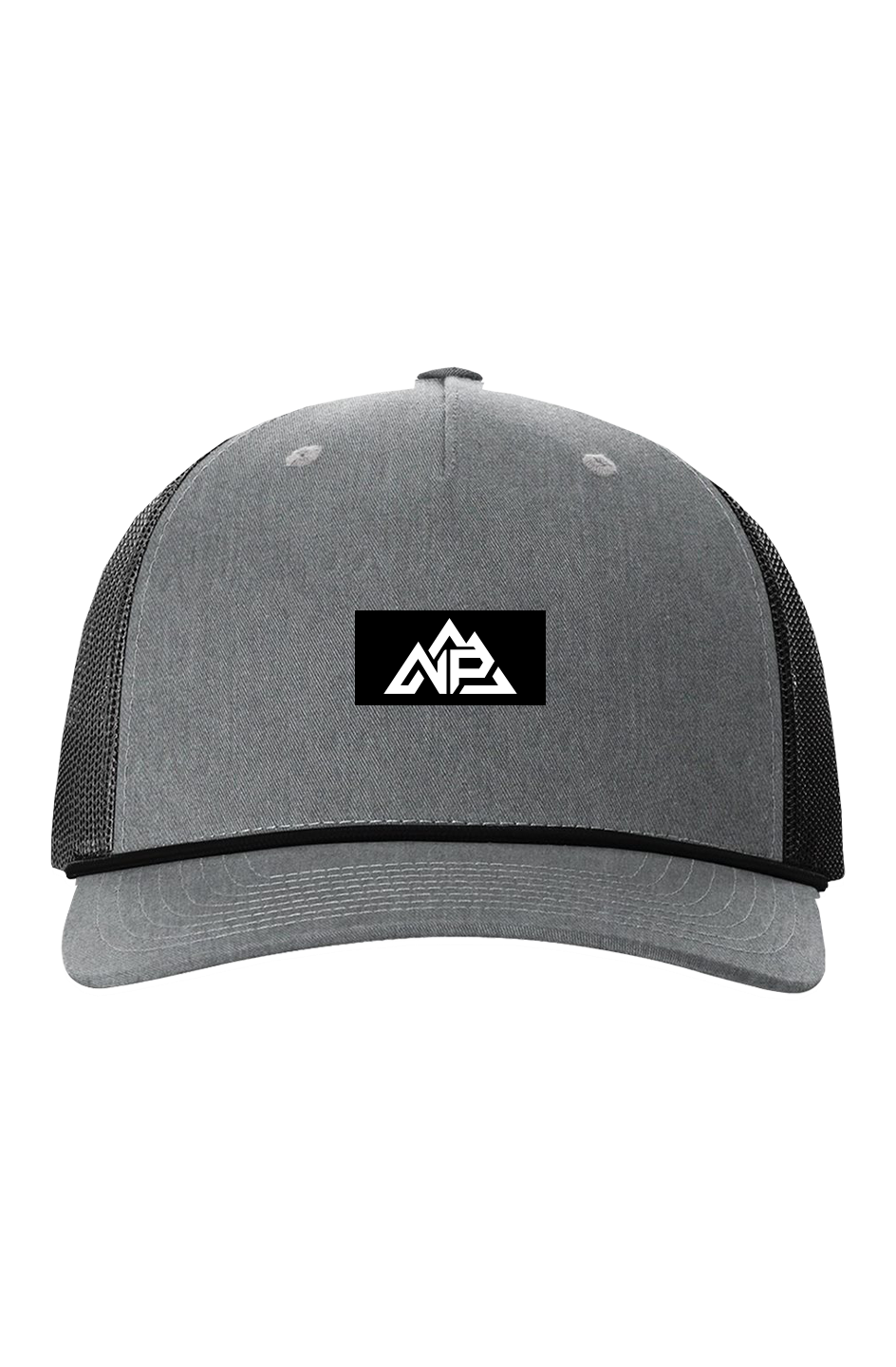 NP 26 Classic Five Panel Trucker with Rope Cap | Heather Grey/Black, Heather Grey/White, White/Black - Nested Peak LLC