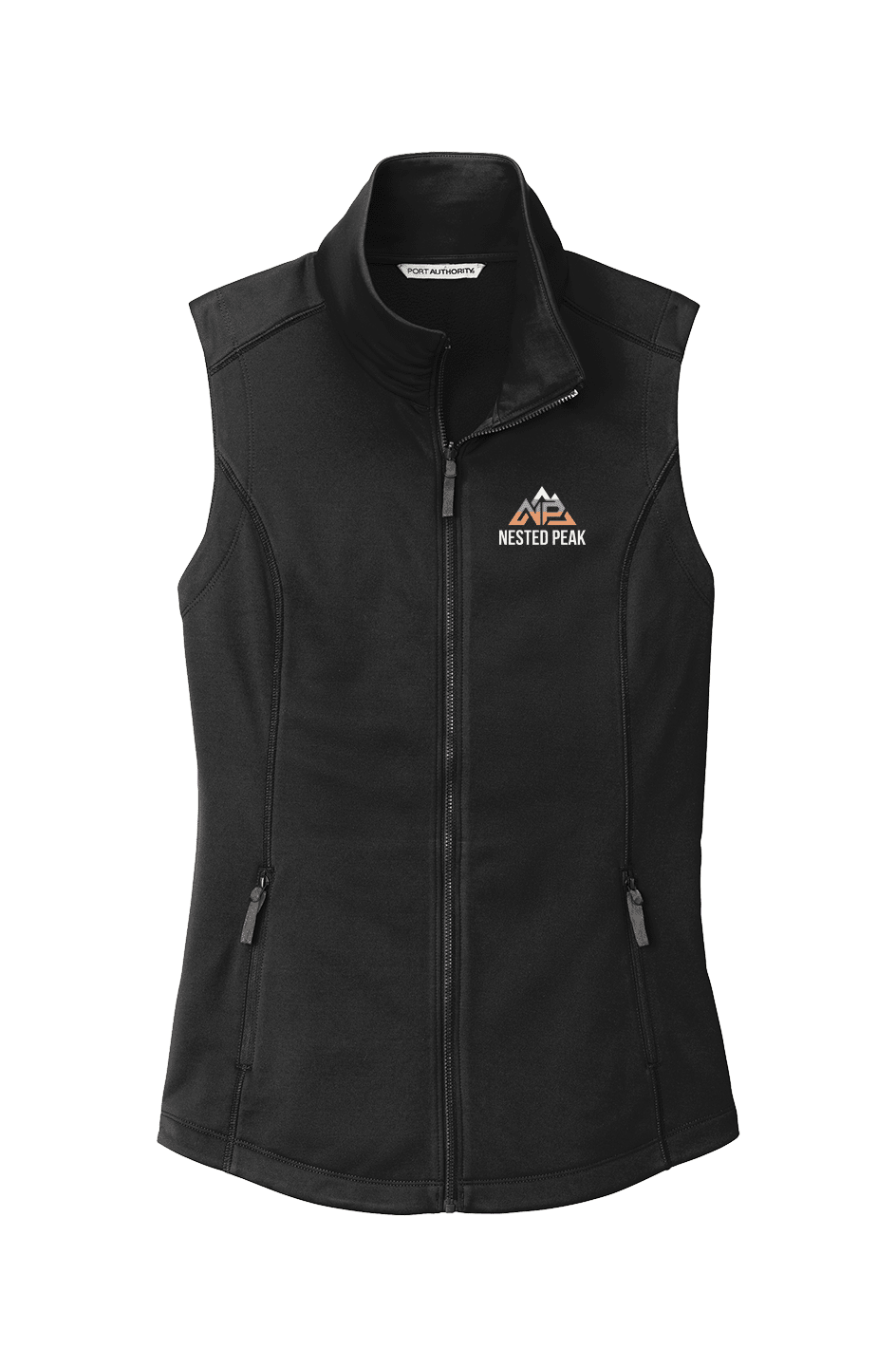 NP 26 Collective Smooth Fleece Vest | Graphite, Deep Black - Nested Peak