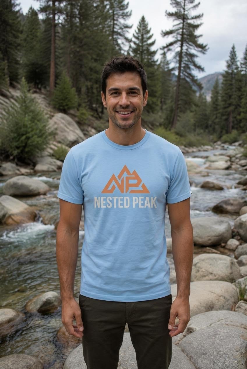 NP 26 Fish DryBlend 174 Men's T Shirt | Sand, Carolina Blue, Gravel - Nested Peak