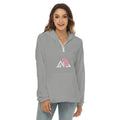 NP 26 GP Women's Borg Fleece Hoodie With Half Zip | Gray - Nested Peak