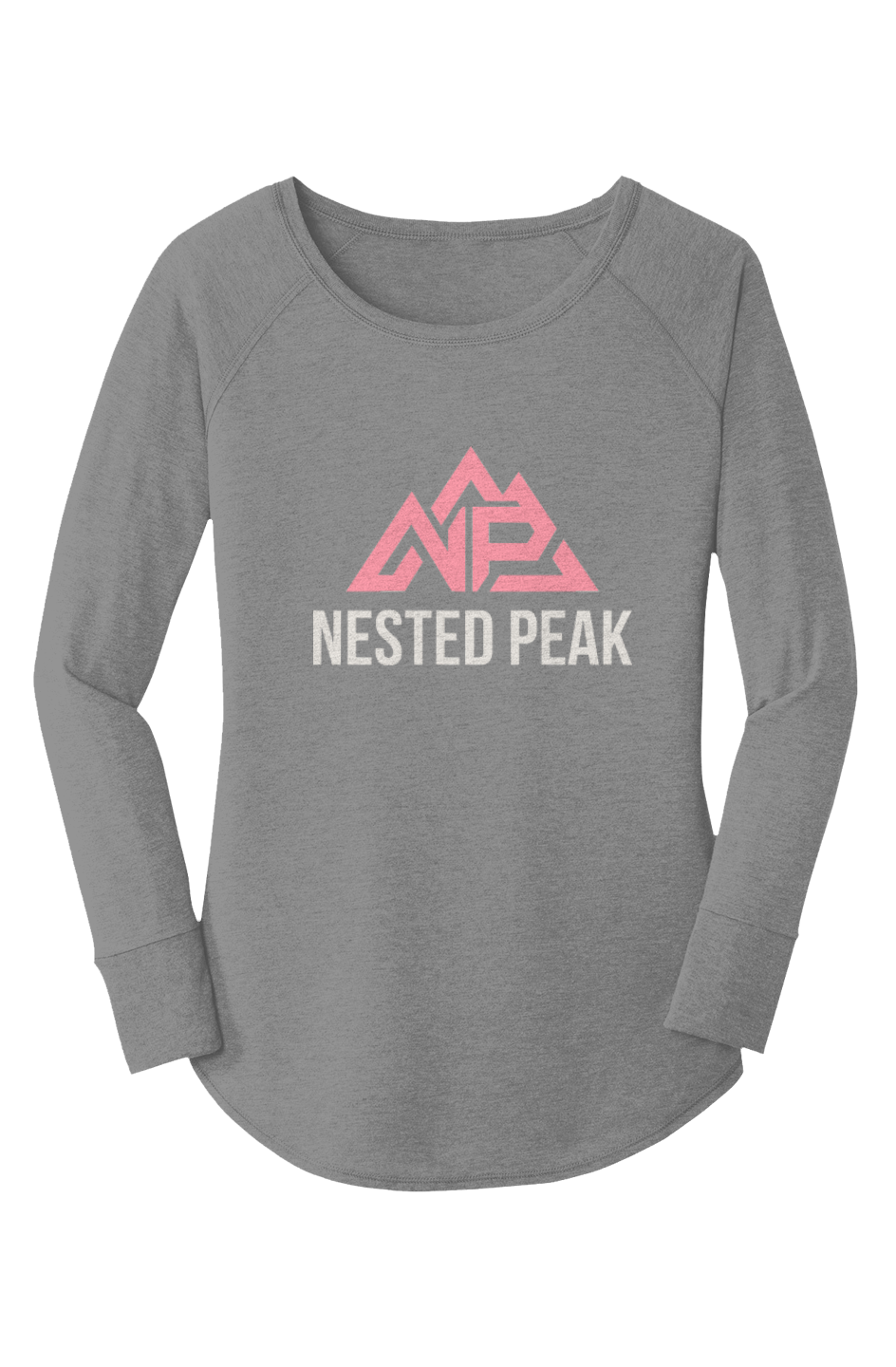 NP 26 GP Women's Perfect Tri LS Tunic Tee | Black Frost, Grey Frost - Nested Peak