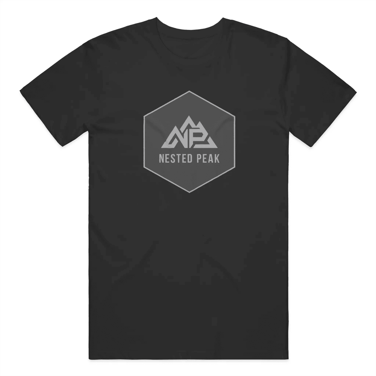 NP 26 HB Men's DryBlend T-Shirt | Black, Gravel, Sapphire - Nested Peak LLC