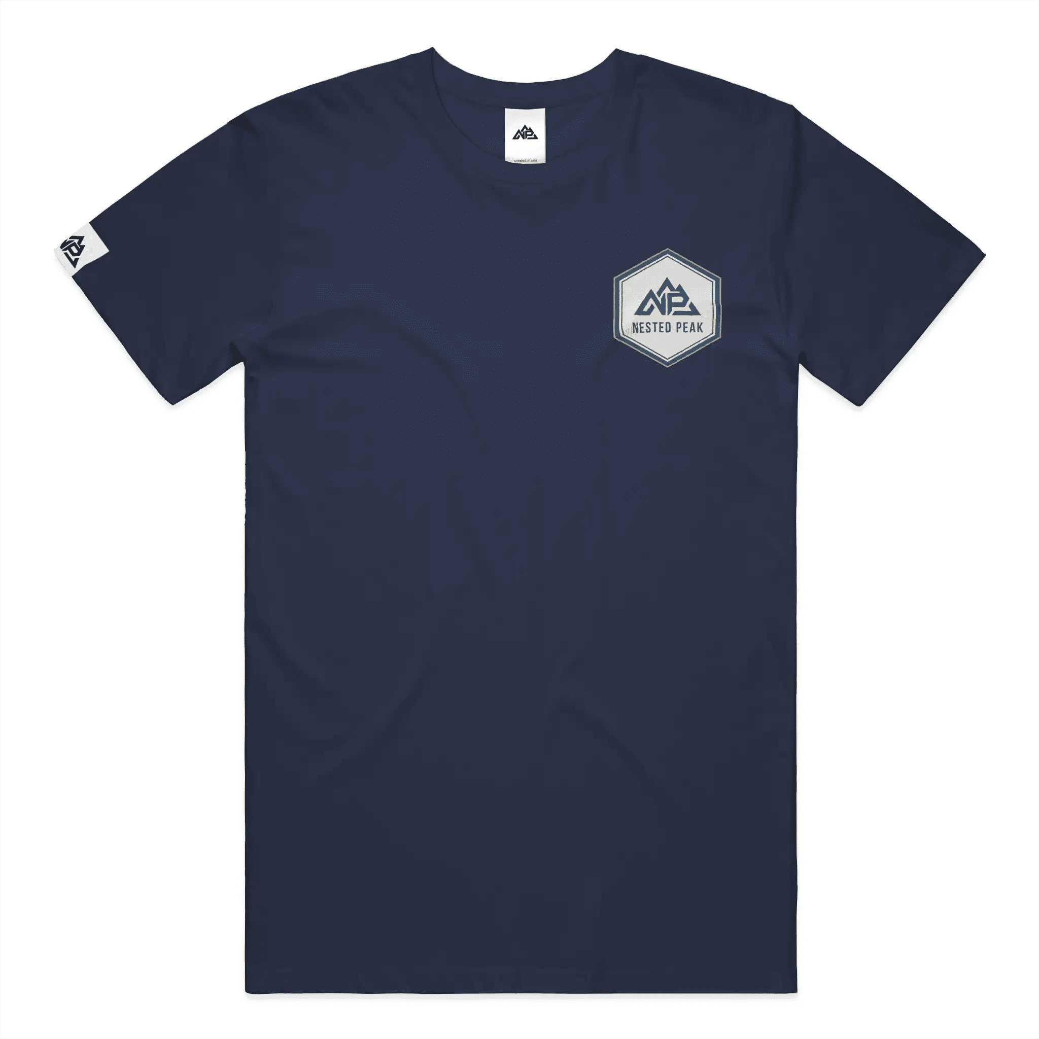 NP 26 Hex Men's Dri-Power T-Shirt | Silver, Navy, Columbia Blue - Nested Peak