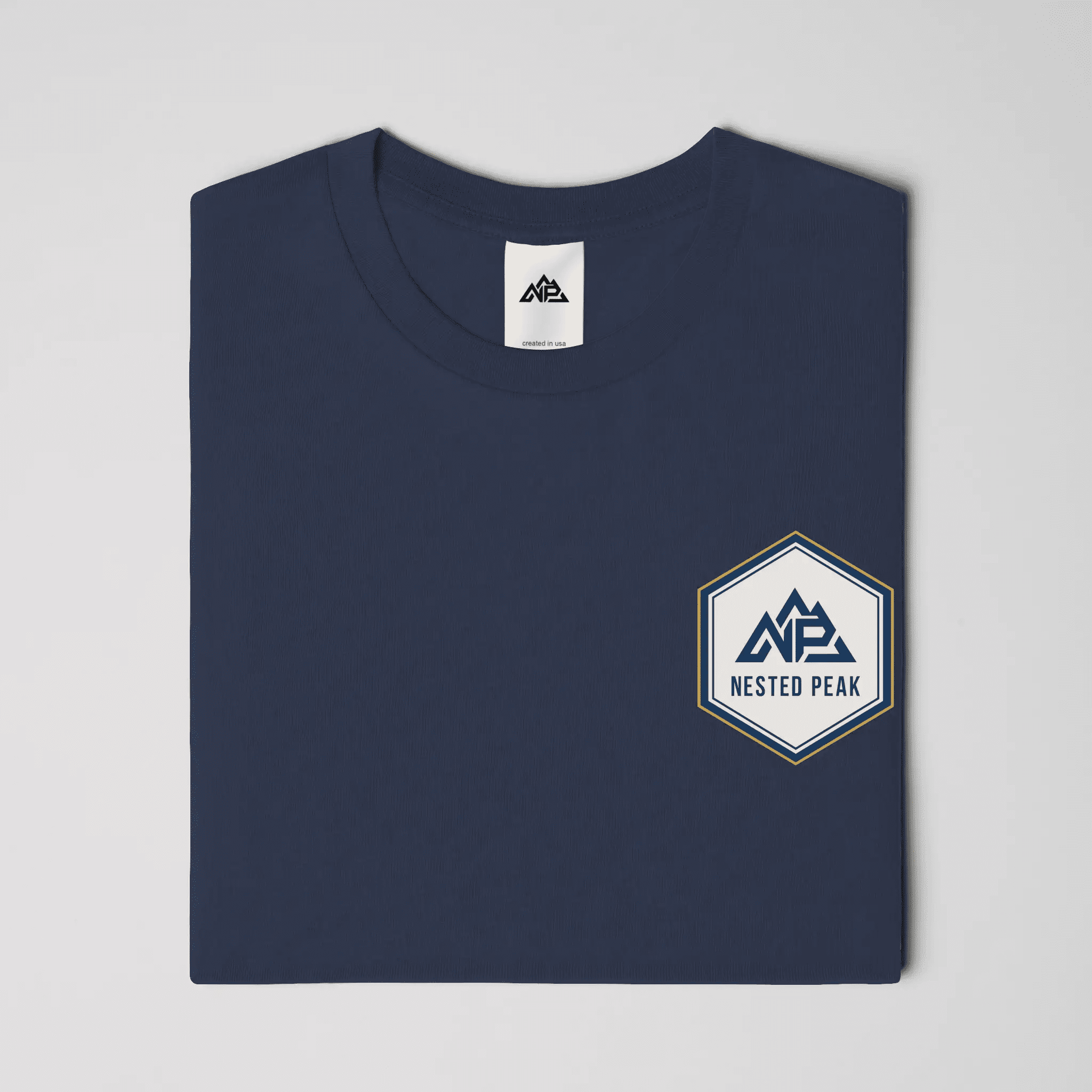 NP 26 Hex Men's Dri-Power T-Shirt | Silver, Navy, Columbia Blue - Nested Peak