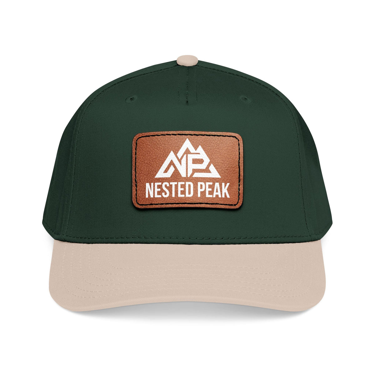 NP 26 Leather Patch Baseball Cap | Charcoal Grey, Royal, Red, Black, Dark Green, Khaki - Nested Peak LLC
