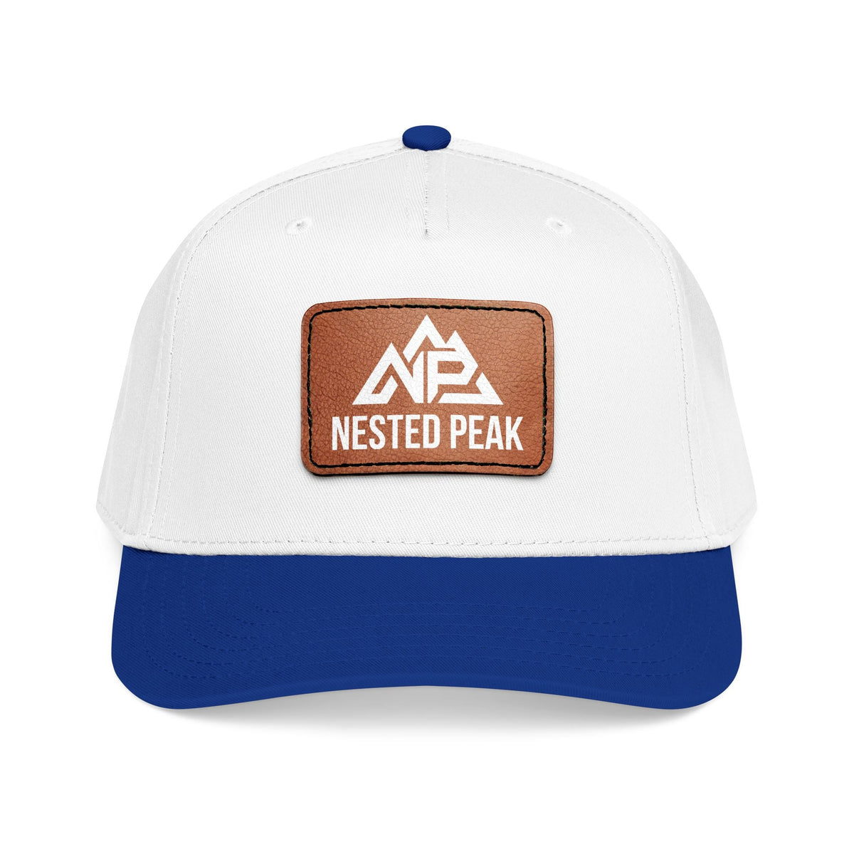 NP 26 Leather Patch Baseball Cap | Charcoal Grey, Royal, Red, Black, Dark Green, Khaki - Nested Peak LLC