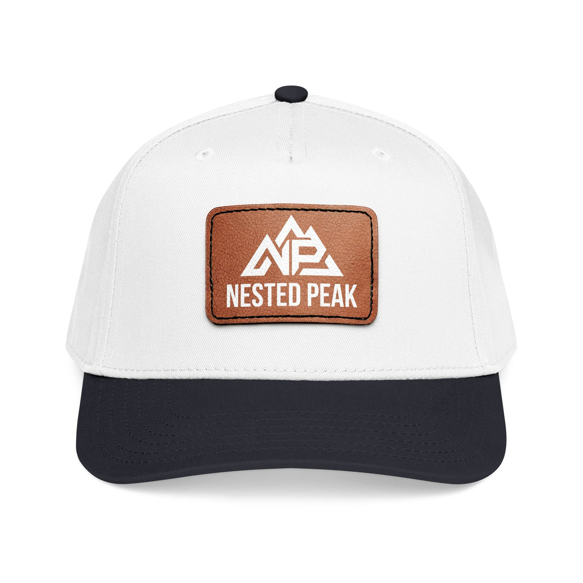 NP 26 Leather Patch Baseball Cap | Charcoal Grey, Royal, Red, Black, Dark Green, Khaki - Nested Peak LLC