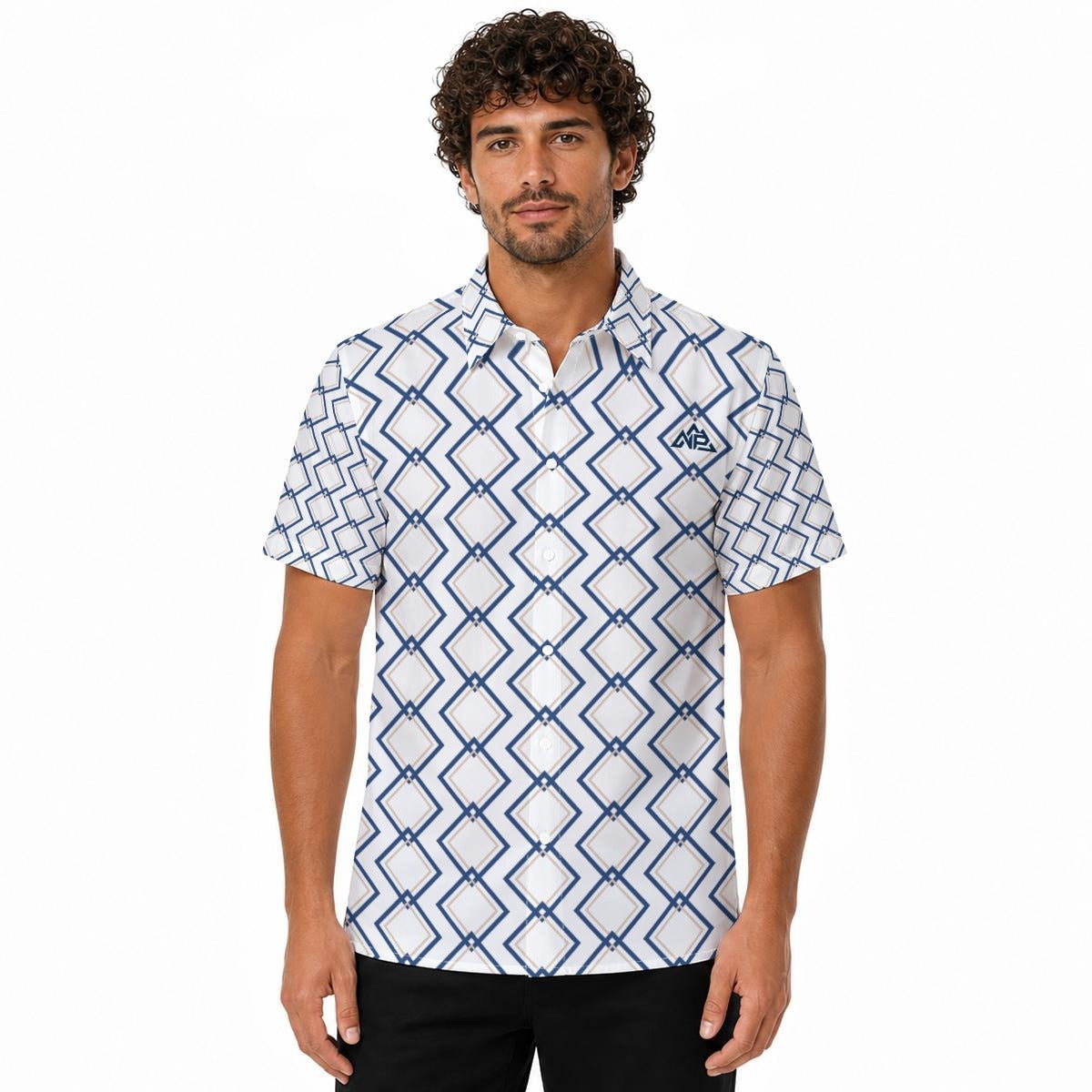 NP 26 Lift Men's Collar Shirt | White - Nested Peak