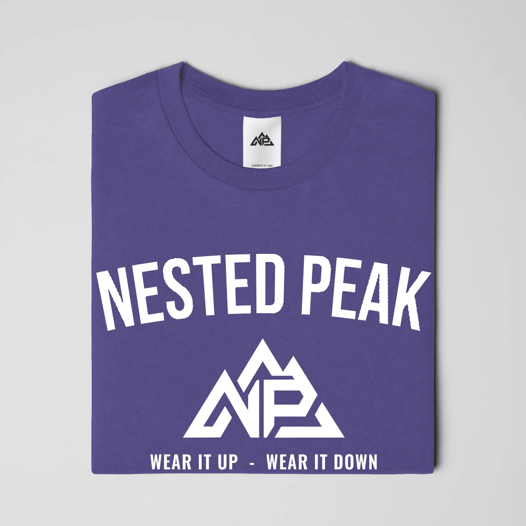 NP 26 Men's Center Perfect Tri Tee | New Navy, Purple Frost, Black - Nested Peak