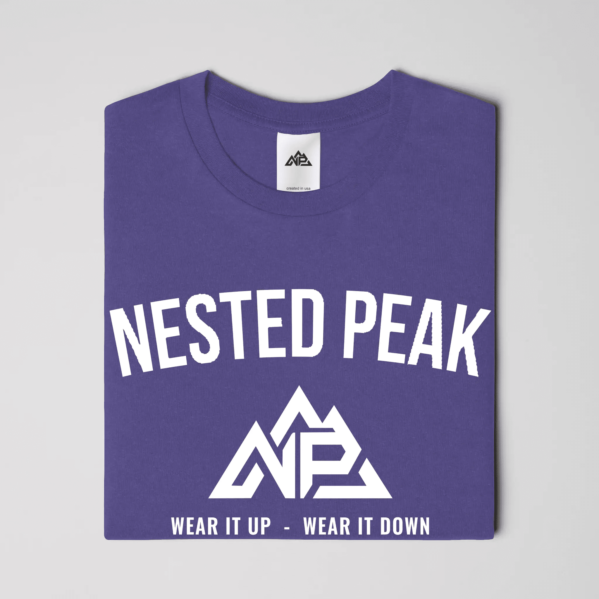 NP 26 Men's Center Perfect Tri Tee | New Navy, Purple Frost, Black - Nested Peak