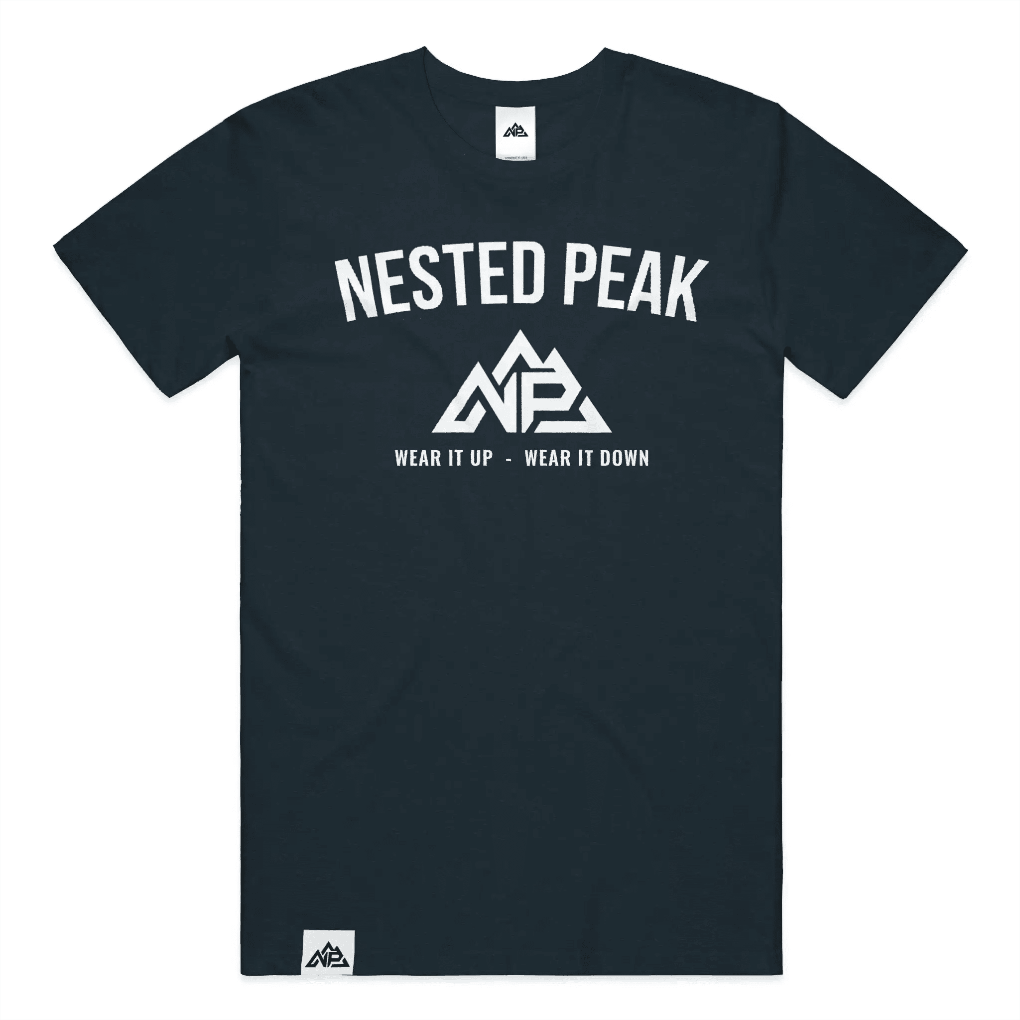 NP 26 Men's Center Perfect Tri Tee | New Navy, Purple Frost, Black - Nested Peak
