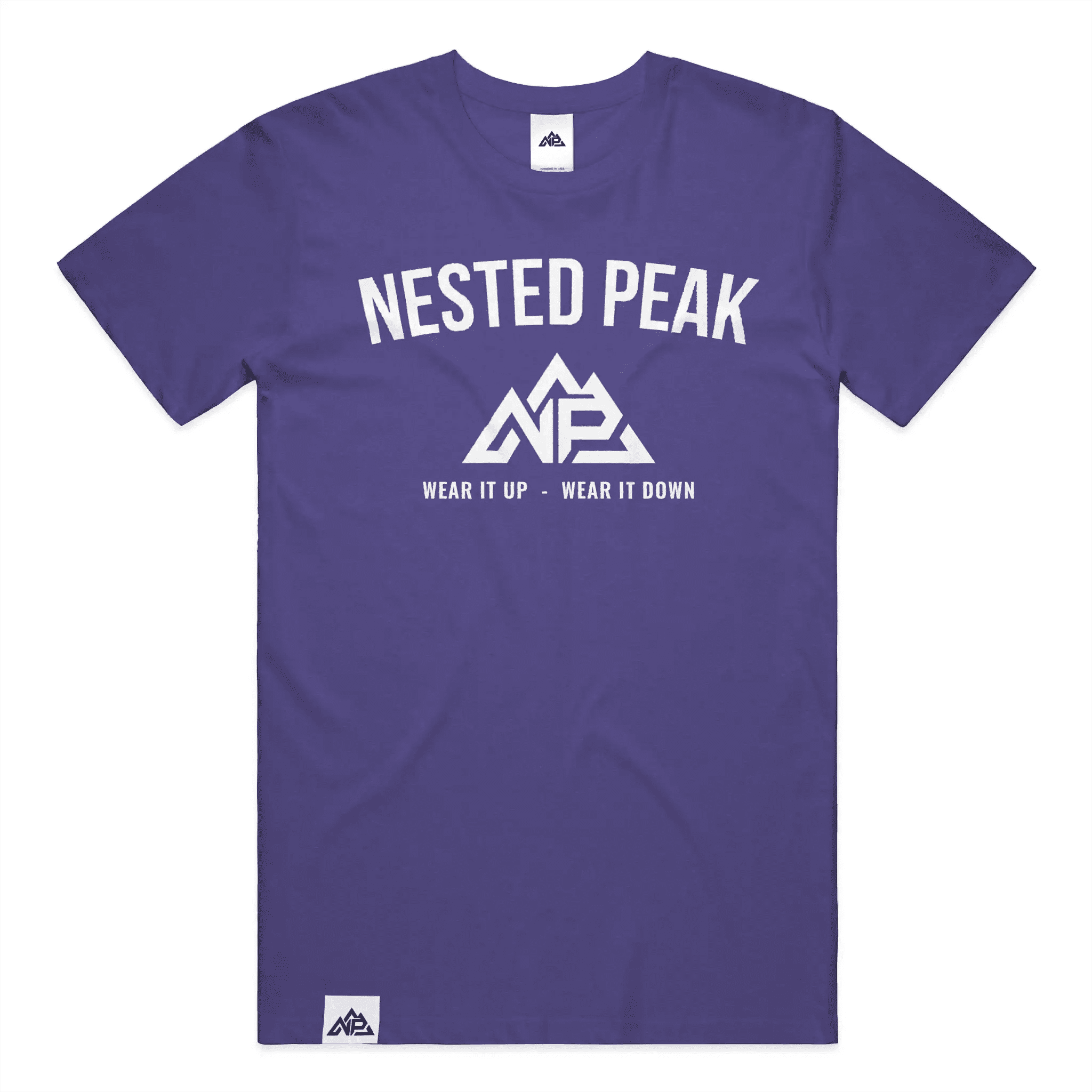 NP 26 Men's Center Perfect Tri Tee | New Navy, Purple Frost, Black - Nested Peak