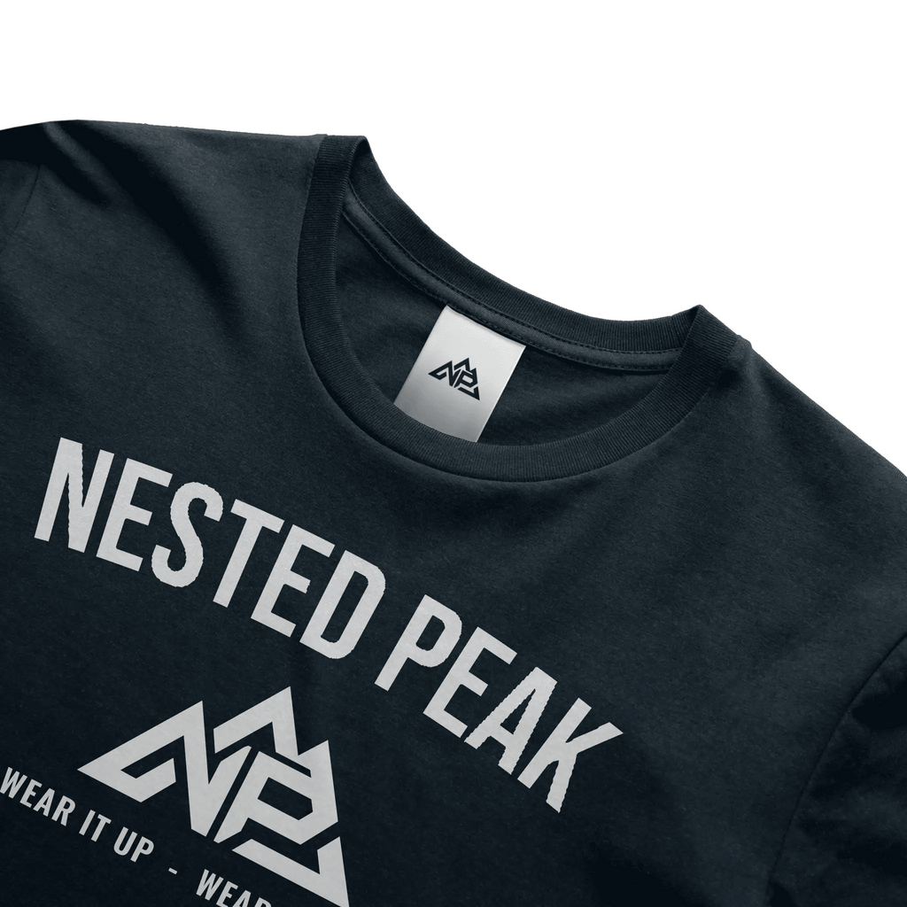 NP 26 Men's Center Perfect Tri Tee | New Navy, Purple Frost, Black - Nested Peak