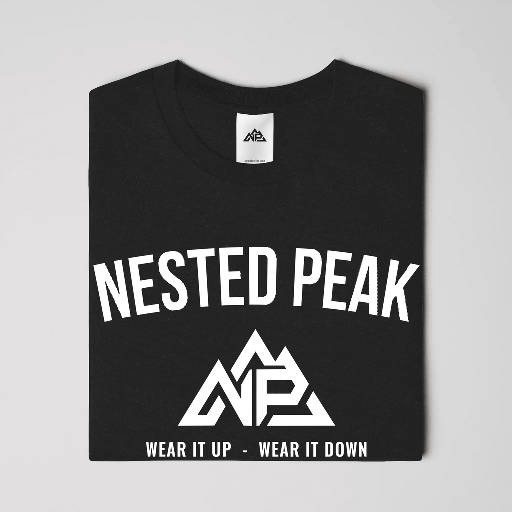 NP 26 Men's Center Perfect Tri Tee | New Navy, Purple Frost, Black - Nested Peak