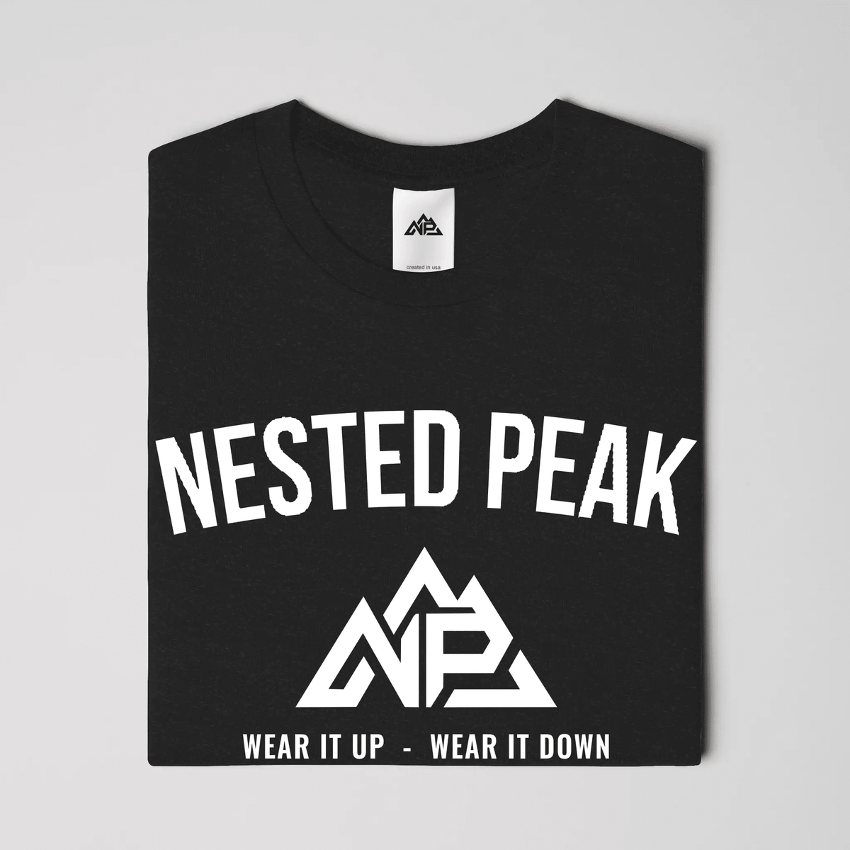 NP 26 Men's Center Perfect Tri Tee | New Navy, Purple Frost, Black - Nested Peak