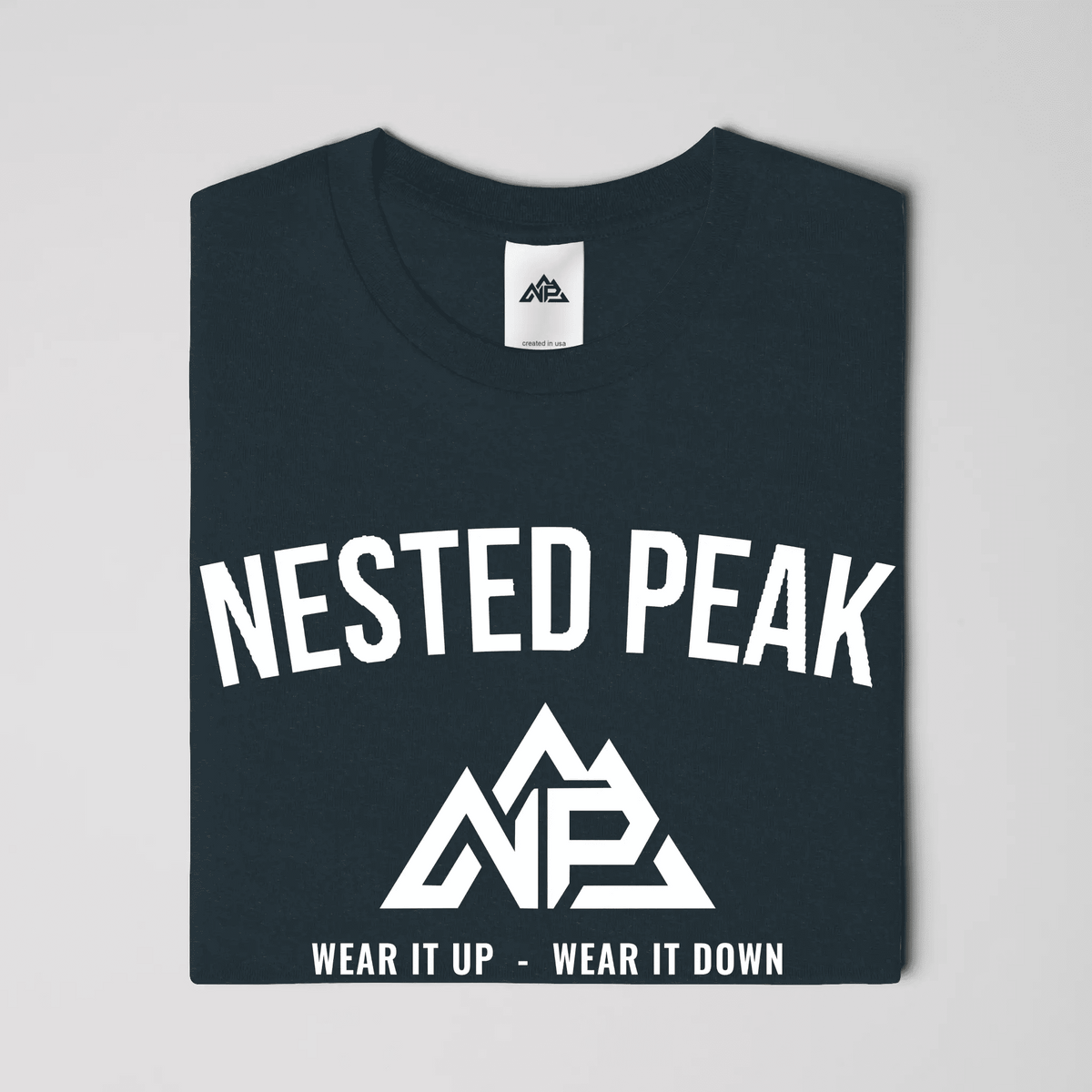 NP 26 Men's Center Perfect Tri Tee | New Navy, Purple Frost, Black - Nested Peak