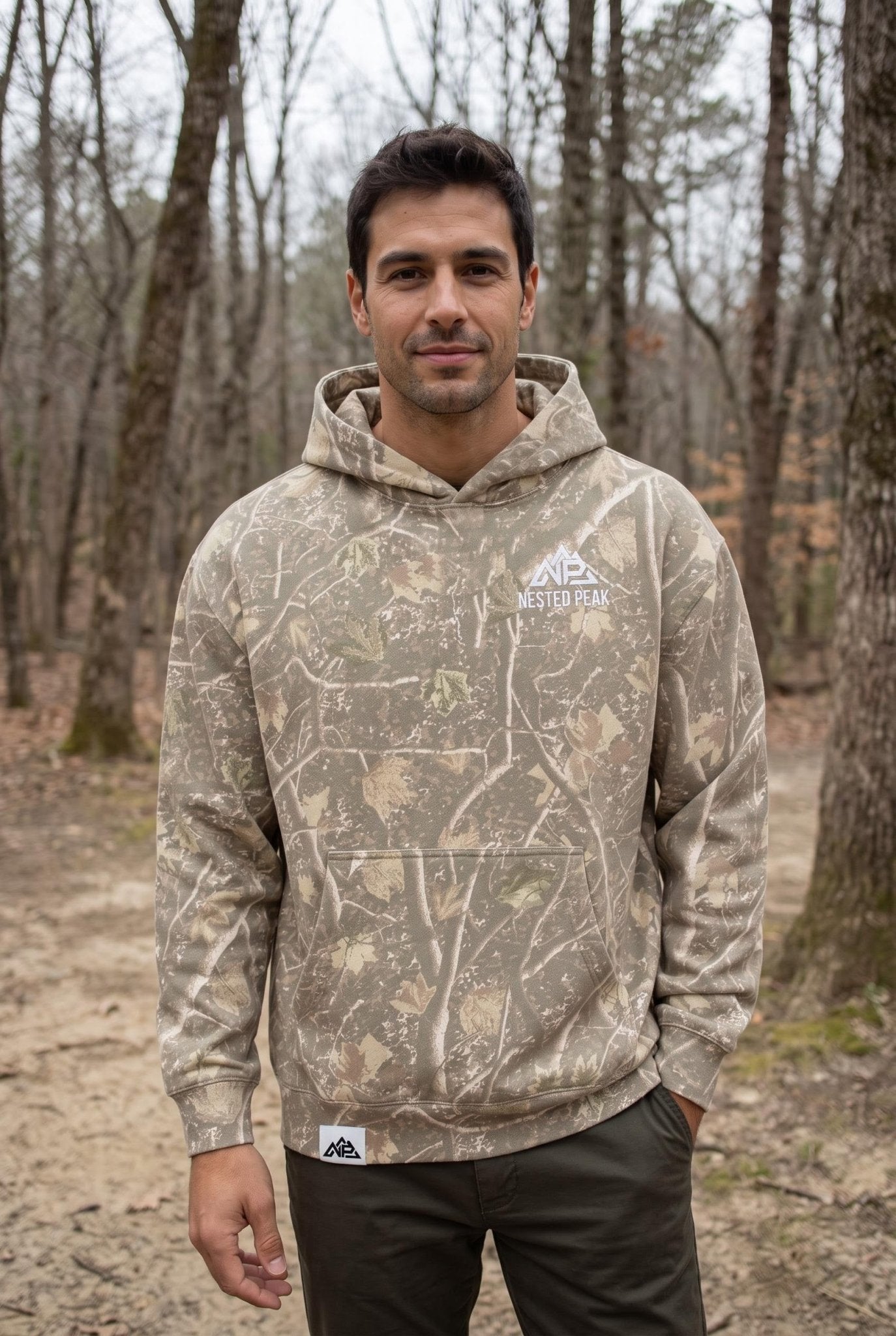 NP 26 Men's Deadwood Tree Camo Heavyweight Hoodie | Deadwood Tree Camo - Nested Peak